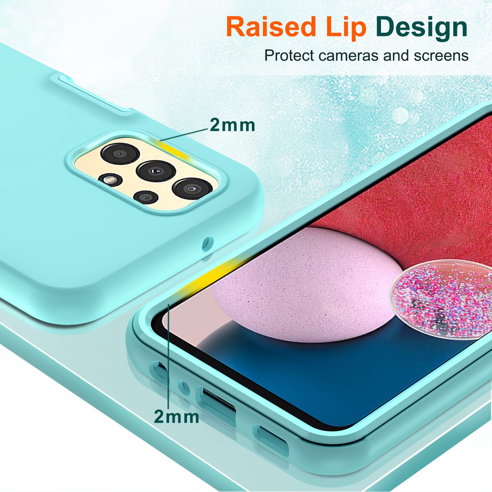 Leyi For Samsung Galaxy A13 5G Phone Case: Galaxy A13 5G Case With [2 X Tempered Glass Screen Protector], Full Body Shockproof S