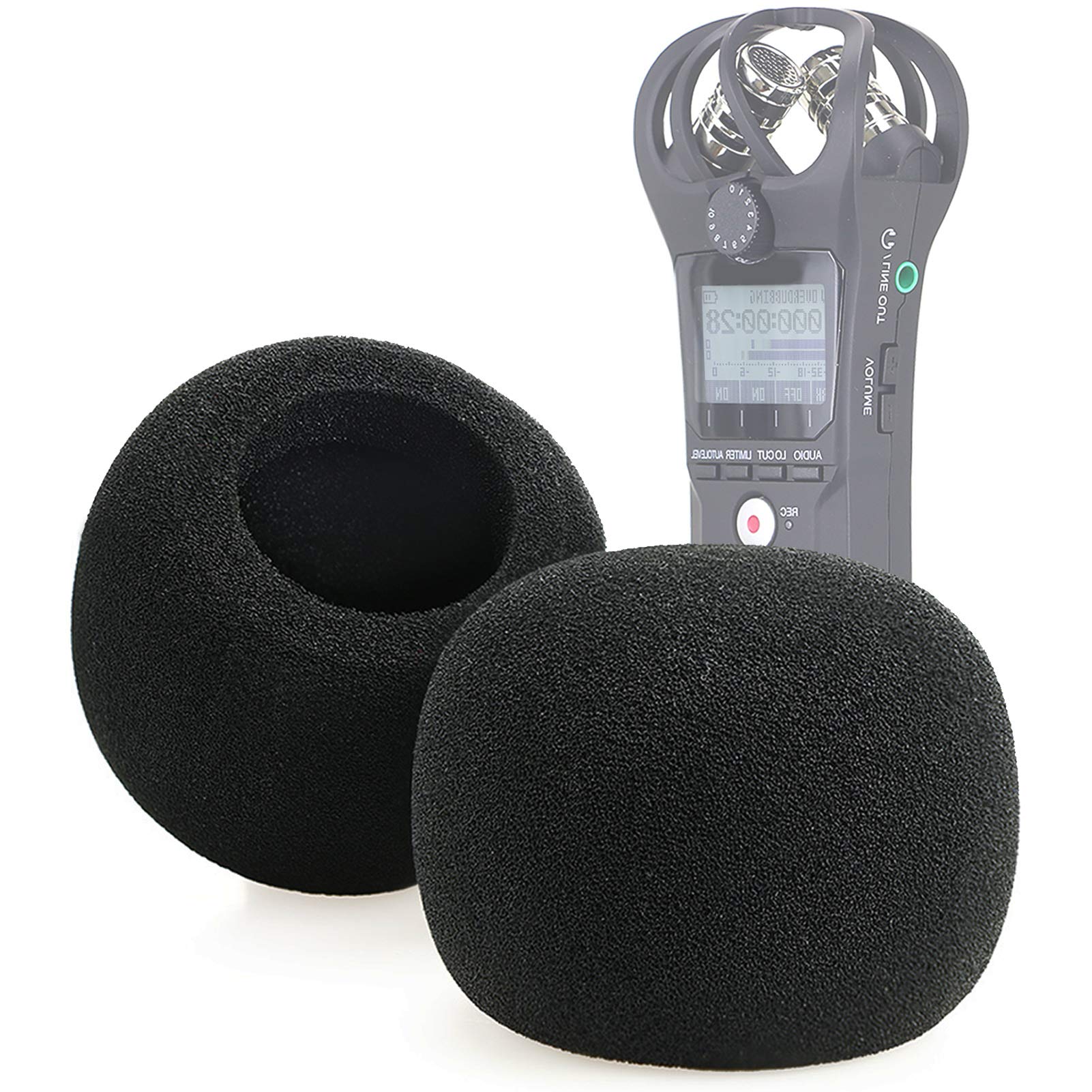 Sunmon Windscreen Foam For Zoom H1N & H1 Recorder, Windshield Pop Filter Fits Zoom H1N Handy Portable Recorder (2 Pcs)