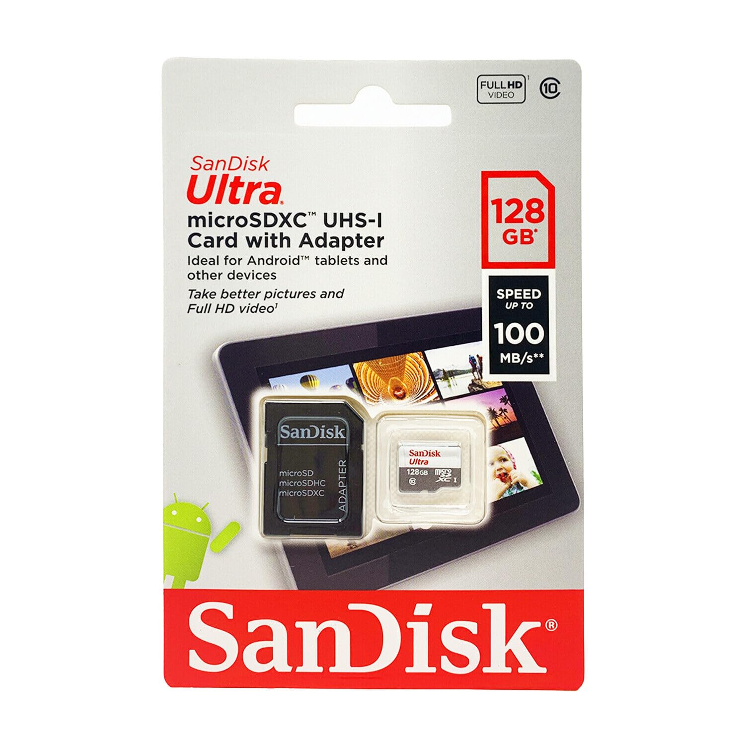 Sandisk Ultra Microsd Flash Memory 128Gb Microsdxc Uhs I Class 10