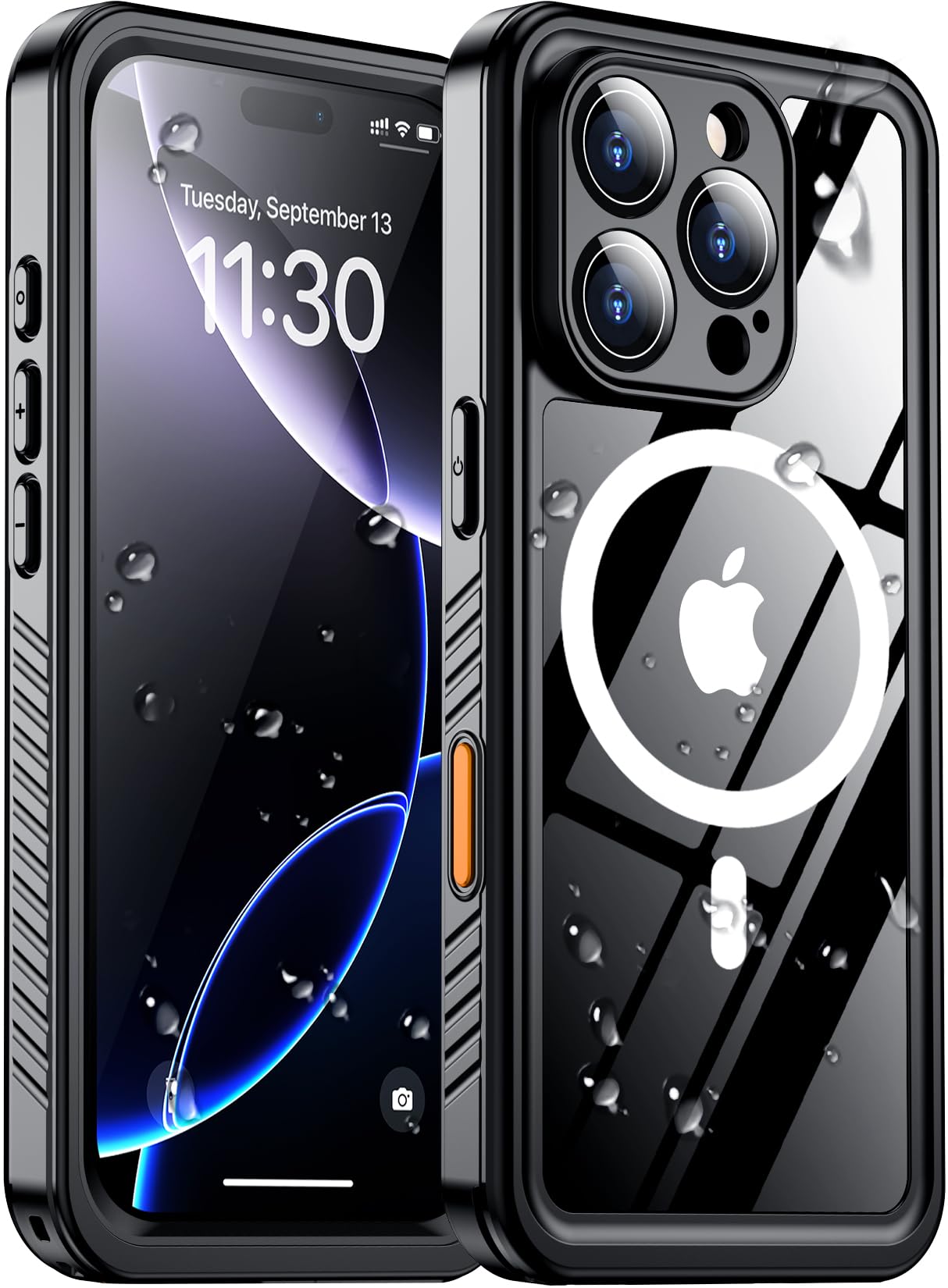 Temdan Compatible With Iphone 16 Pro Case Waterproof, Compatible With Magsafe Built In Screen & Camera Protector Ip68 Underwater