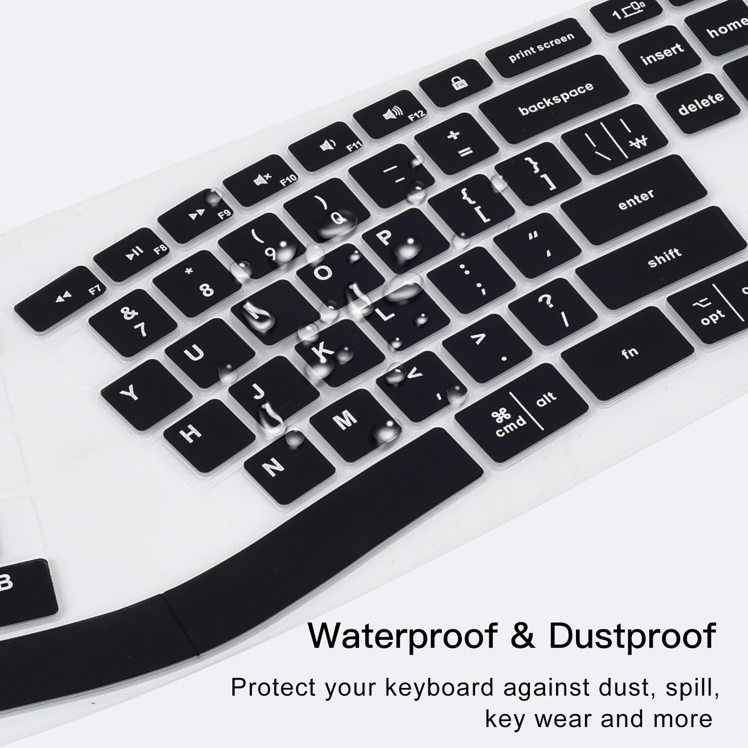 Keyboard Cover For Logitech Ergo K860 Wireless Ergonomic Keyboard, Waterproof Silicone Keyboard Protector Skin For Logitech K860