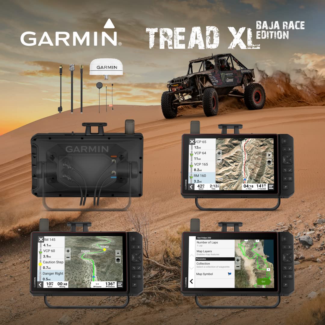 Wearable4U Garmin Tread Xl Baja Race And Chase Edition, Rugged,10    Off-Road Race Navigator, High-Performance Gps For Trophy Tr