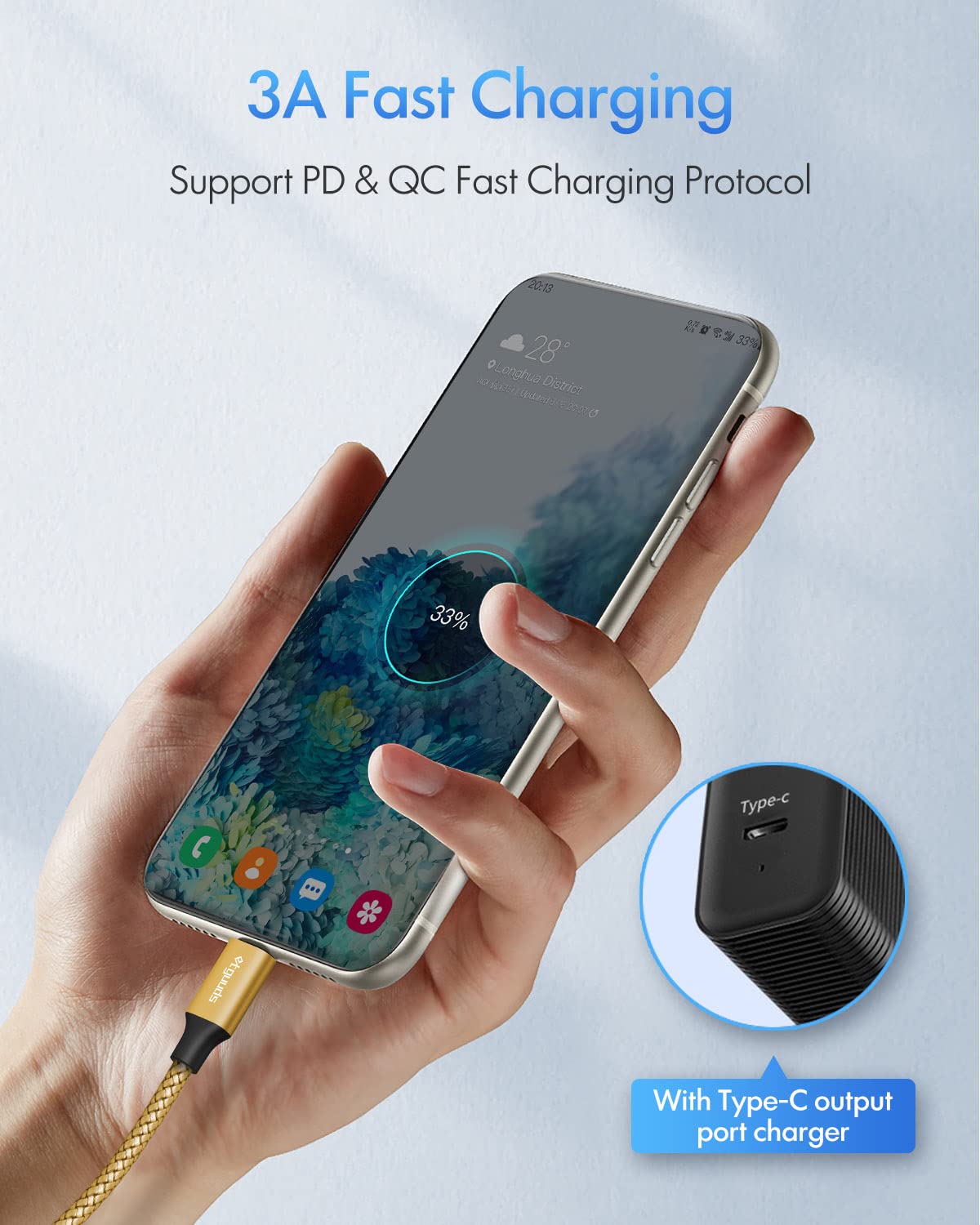Etguuds Gold Usb C To Usb C Cable 3Ft, 2 Pack 60W Usbc To Usbc Cord, T ...