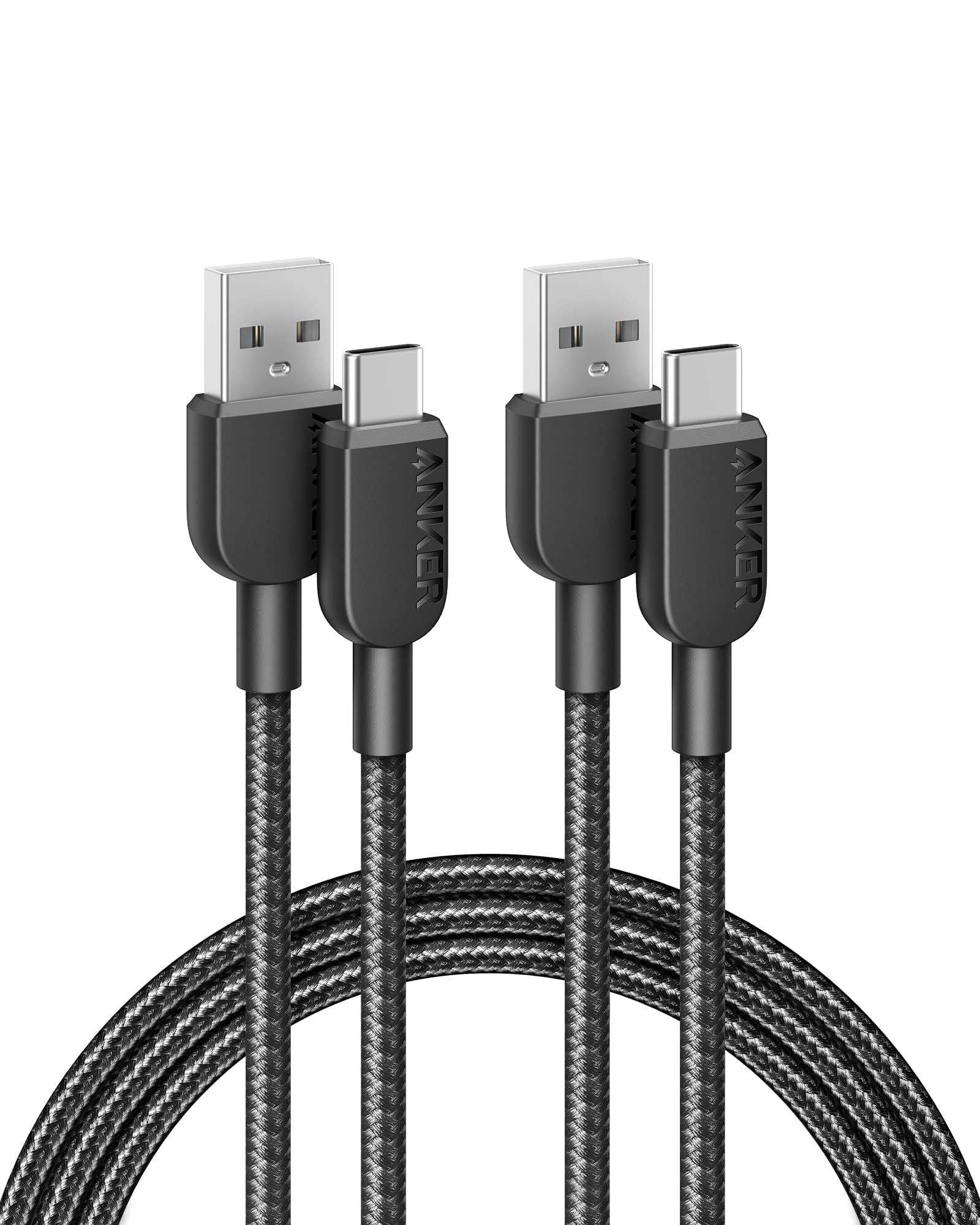 Anker Cable [2 Pack 6Ft], Usb A To Type C Charger Cord, Braided Usb To Usb C Cable For Samsung Galaxy Note 10/S10+ S10, Lg V30 (