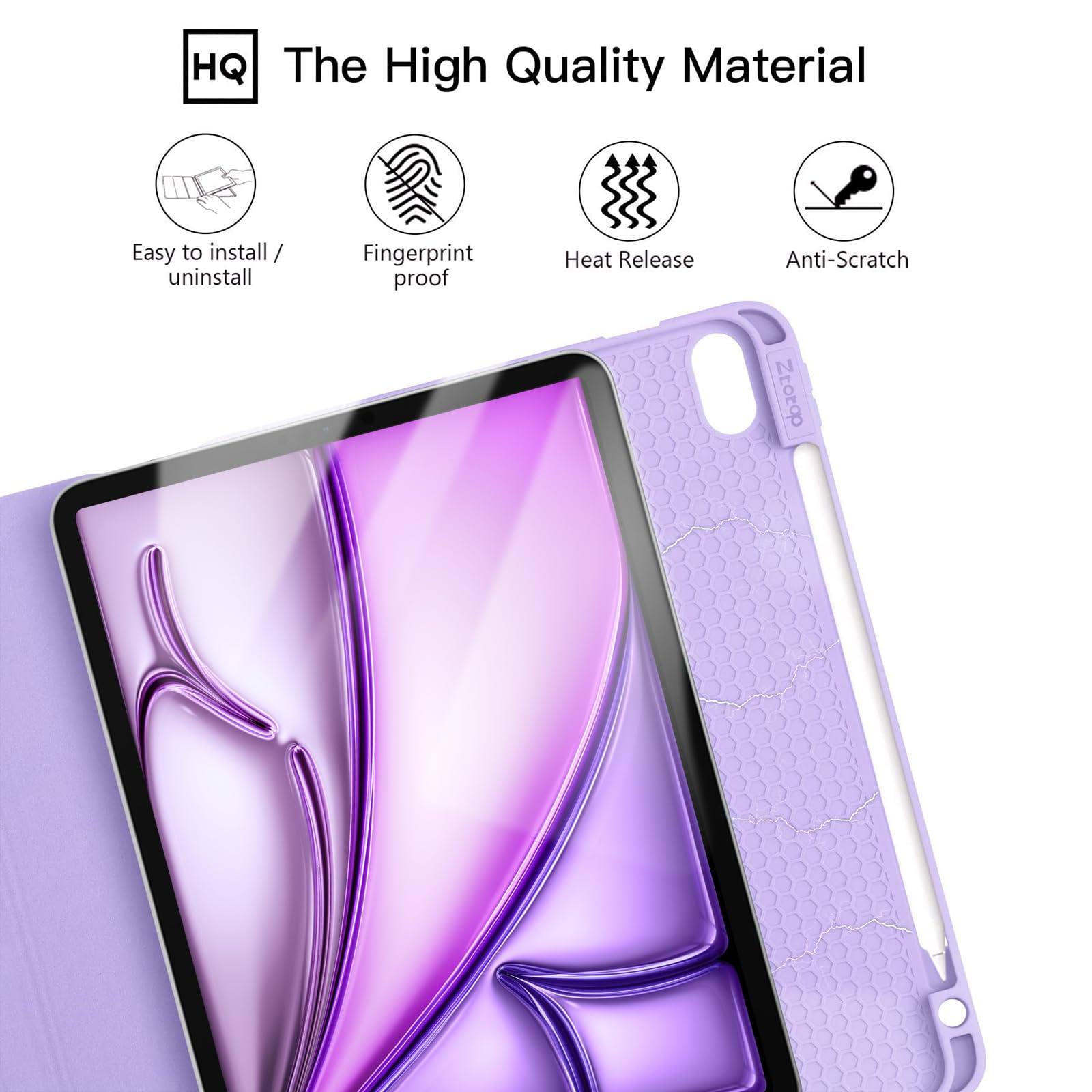 Ztotopcases For Ipad Air 6Th Generation 11 Inch Case M2 2024 & Ipad Air 5Th/4Th Gen 10.9 Inch 2022/2020 & Ipad Pro 11 2018 1St W