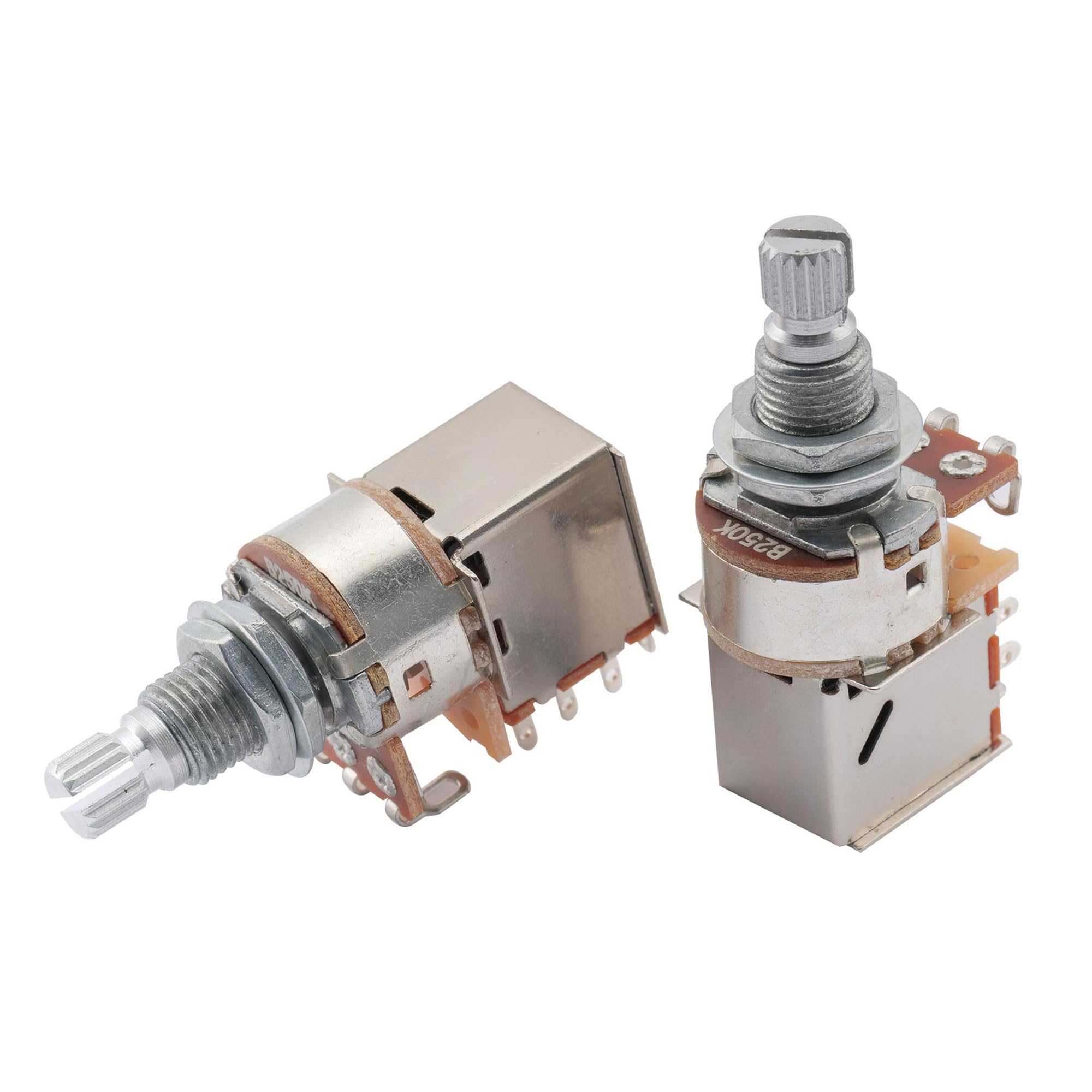 Musiclily Metric 18Mm B250K Push Pull Guitar Pots Linear Taper Split Shaft Potentiometers (2 Pcs)