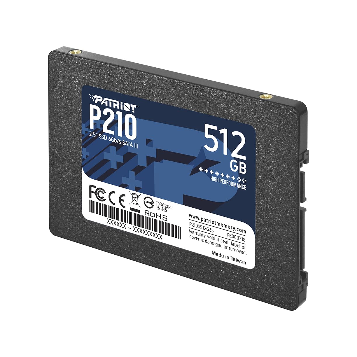 Patriot P210 512Gb Internal Ssd - Sata 3 2.5 - Solid State Drive - P210S512G25