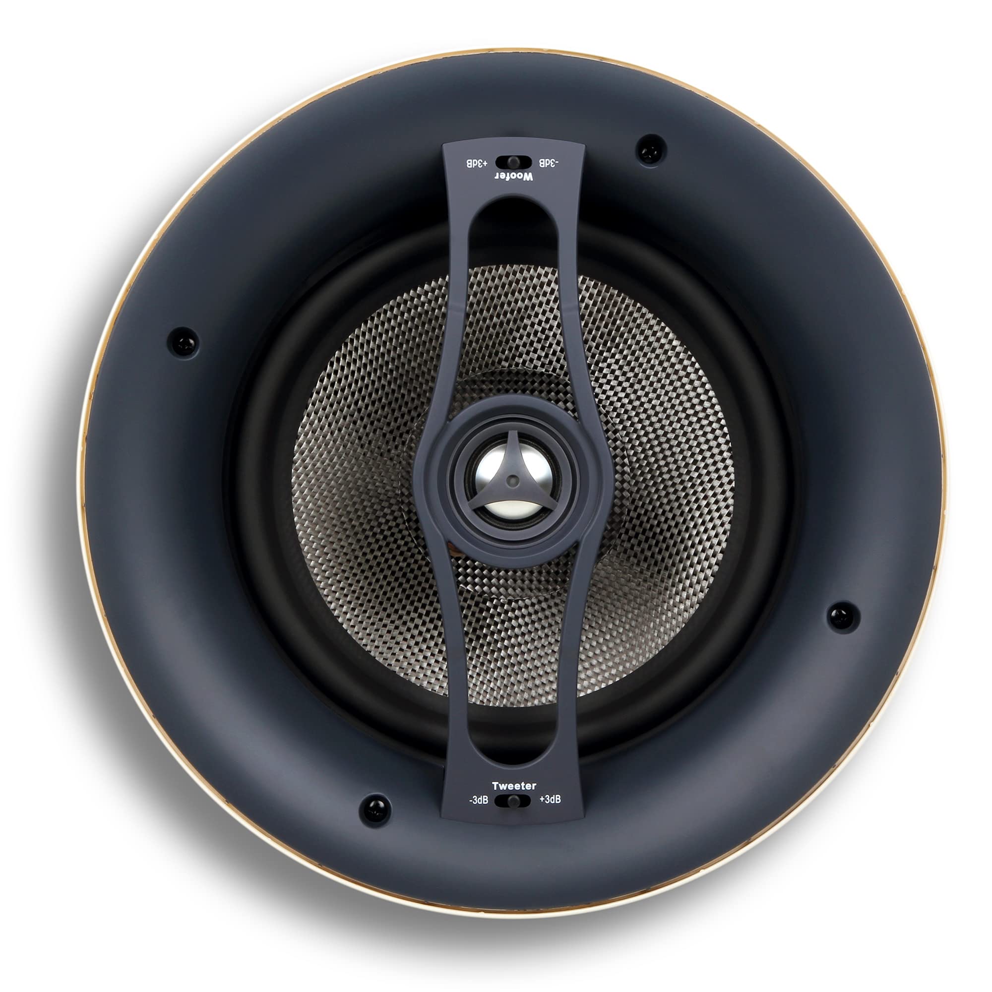Micca Reference Series R-8C 2-Way in Ceiling in Wall Speaker, 8 Inch Woofer, 1-Inch Pivoting Aluminum Dome Tweeter, Tone Control