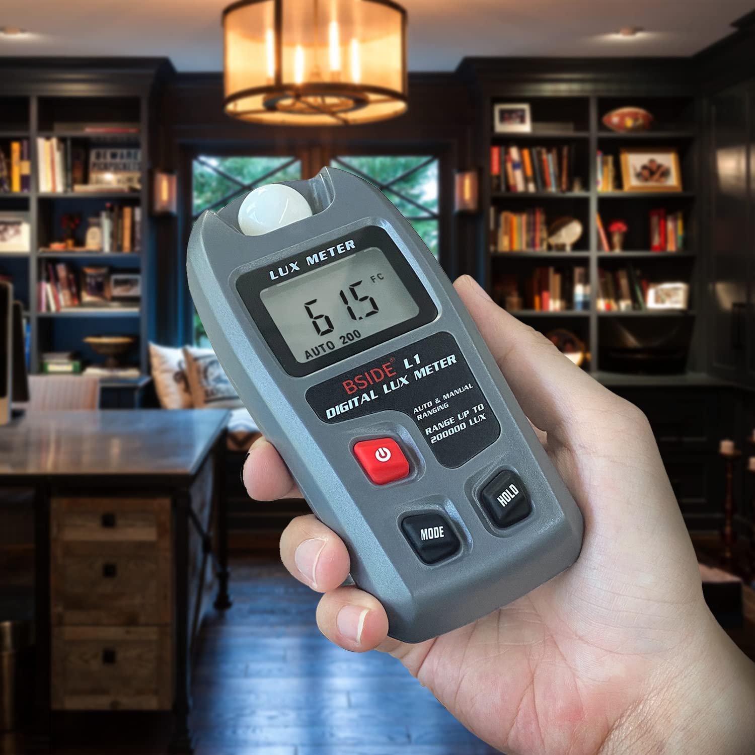 Bside Digital Light Meter Lux Tester Illuminance Luxmeter, 0 200,000 Lux Portable Environment Luminometer Photometer For Garden