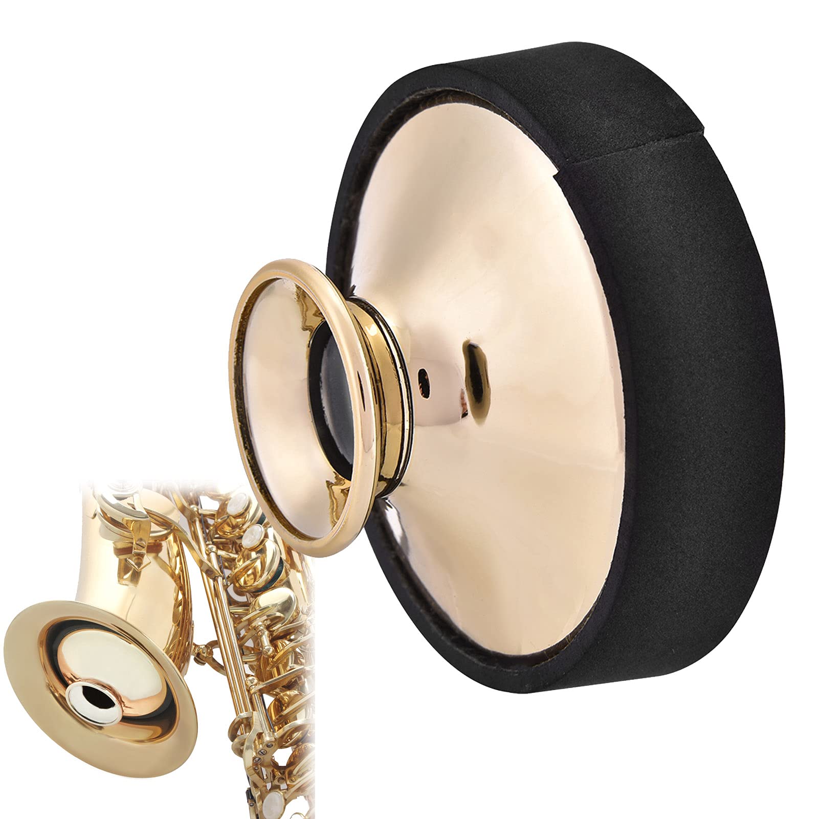 Tbest Alto Saxophone Mute Silencer, Lade Lightweight Plastic Sax Mute Saxophone Silencer Alto Saxophone Mute Sax Dampener Silenc