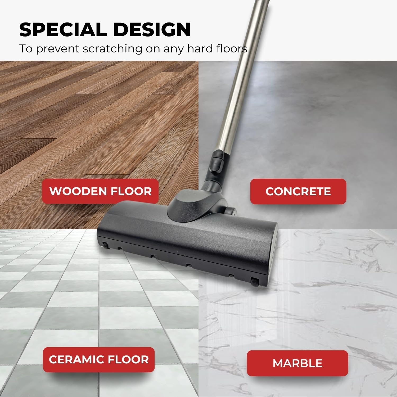 For Miele Turbo Brush Head Compatible With Miele Vacuum Cleaners   Vacuum Attachments For Low Carpet, Area Rugs, Tile & Hard Flo