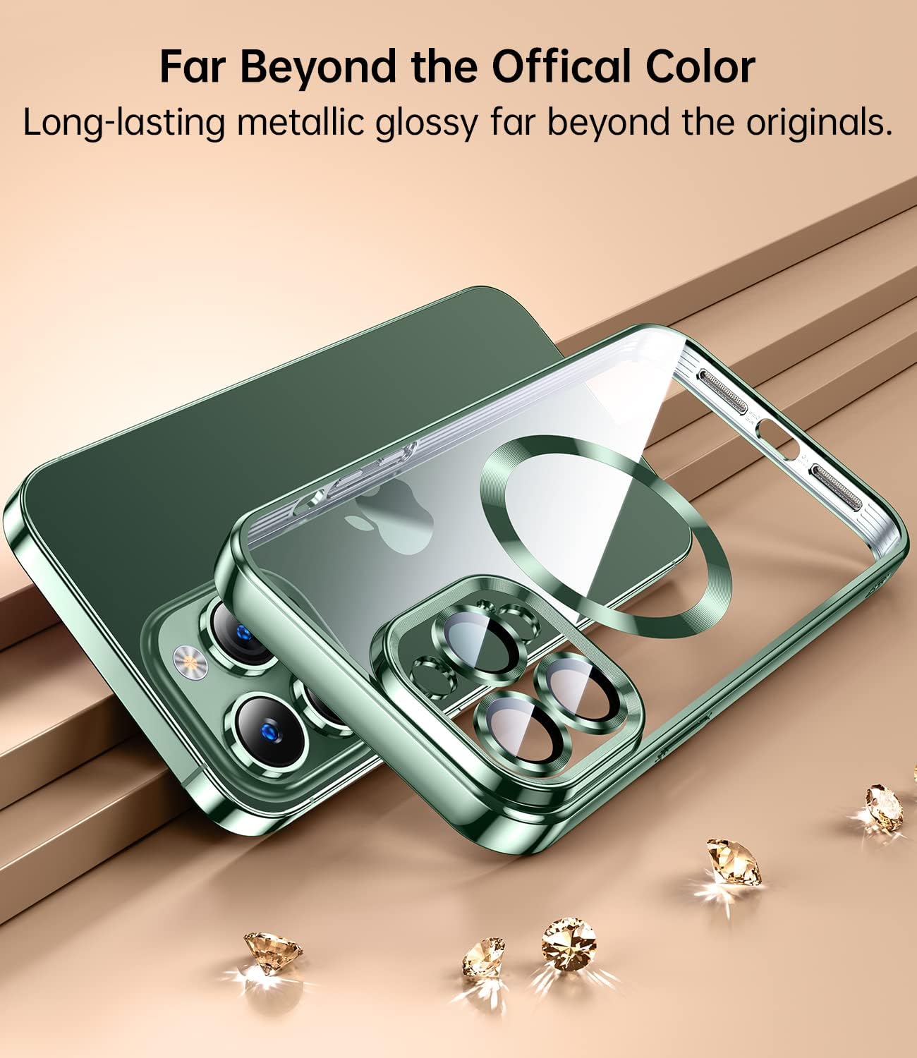 Jueshituo Magnetic Clear For Iphone 14 Pro Max Case With Full Camera Protection, No.1 Strong N52 Magnets, For Iphone 14 Promax C