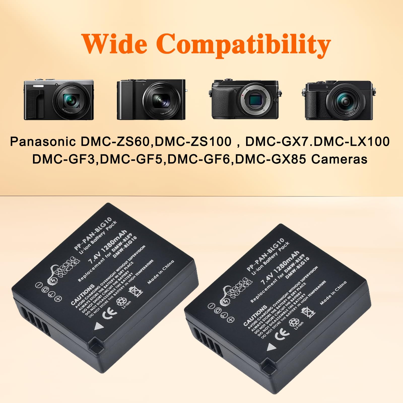 Pickle Power Dmw Blg10 Dmw Blg10Pp Dmw Ble9 Battery And Charger For Panasonic Lumix Dmc Gx7 Dc Gx9 Dmc Gx85 Dmc Gf5 Dmc Gf6 Dmc