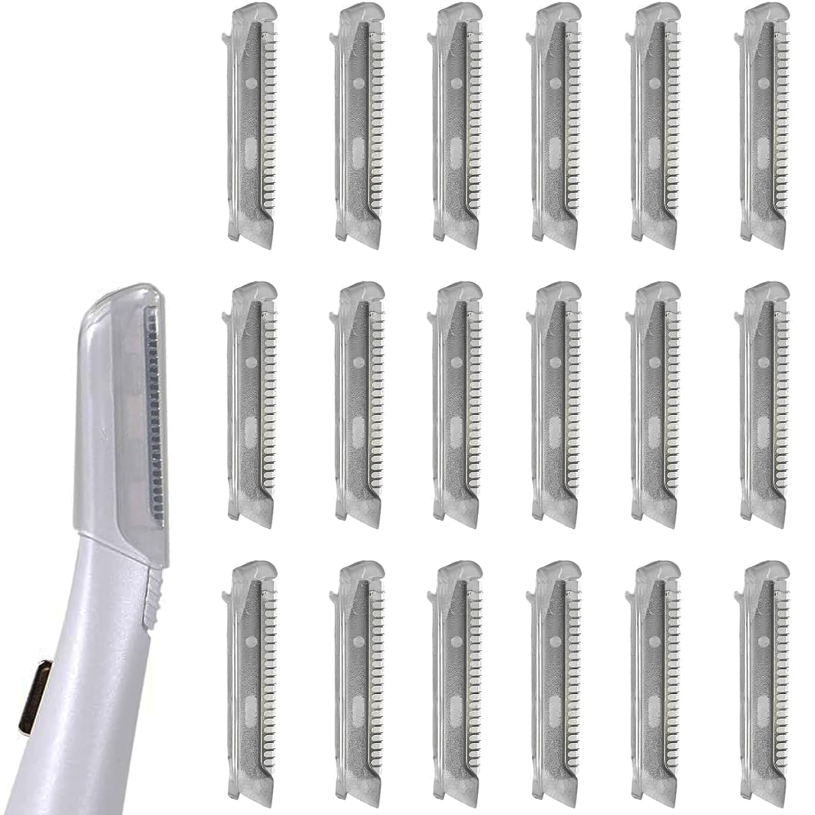 18 Pieces For Flawless Replacement Heads For Finishing Touch Flawless Dermaplane Glo, Lighted Facial Exfoliator, Replacement Bla