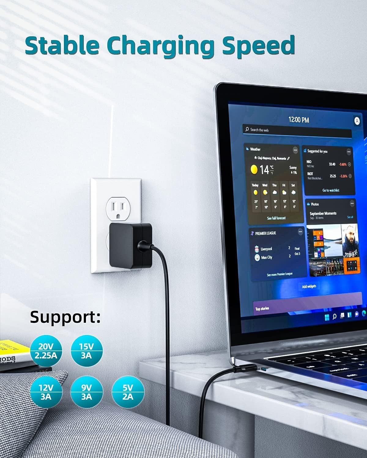 45W Usb C Charger For Samsung Chromebook 4,Samsung Chromebook Charger   (Safety Certified By Ul)