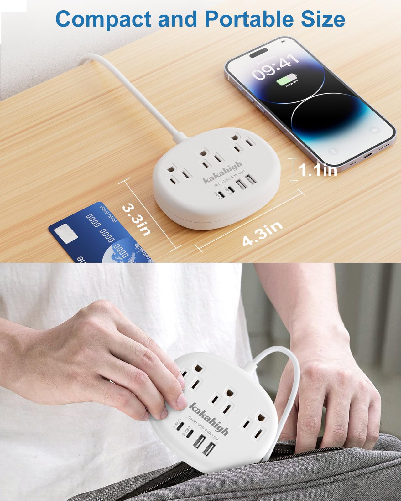 Uk Adapters For Travel(13A), Us To Uk Plug Adapter With 3 Outlets 4 Usb Ports (2 Usb C) Total Output 24W, Type G Travel Adapter