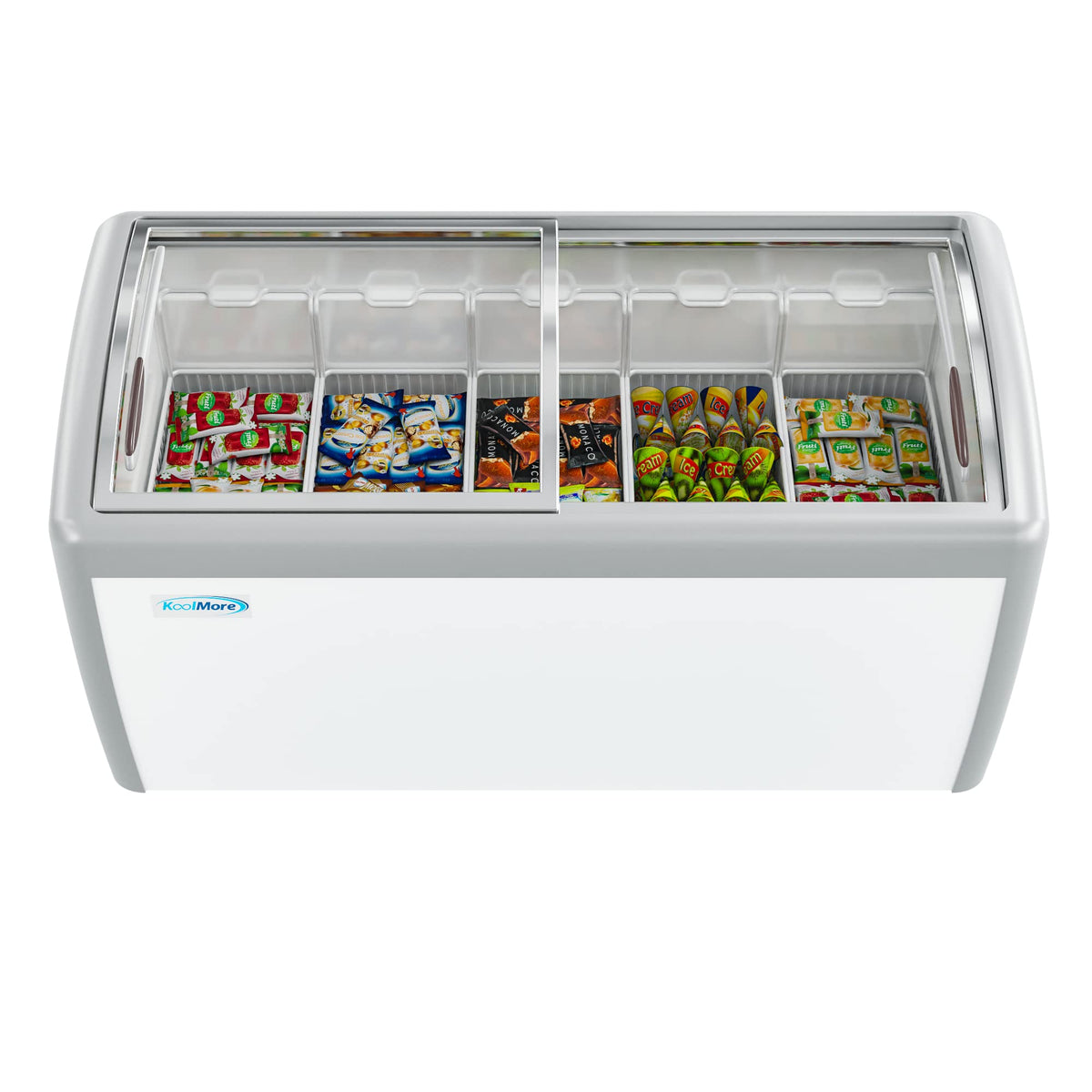 Koolmore Mcf 16C Commercial Ice Cream Freezer Display Case, 16 Cu. Ft, White