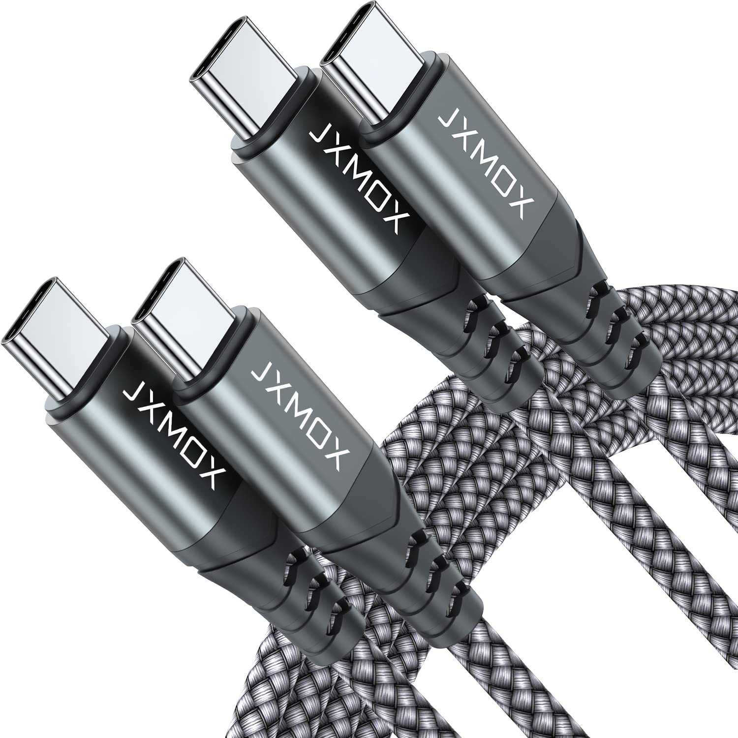 Jxmox Usb C To Usb C Cable (2 Pack 3.3Ft), 60W (3A) Type C Fast Charging Cord Charger Compatible With Iphone 15 Pro Max Plus, Ma