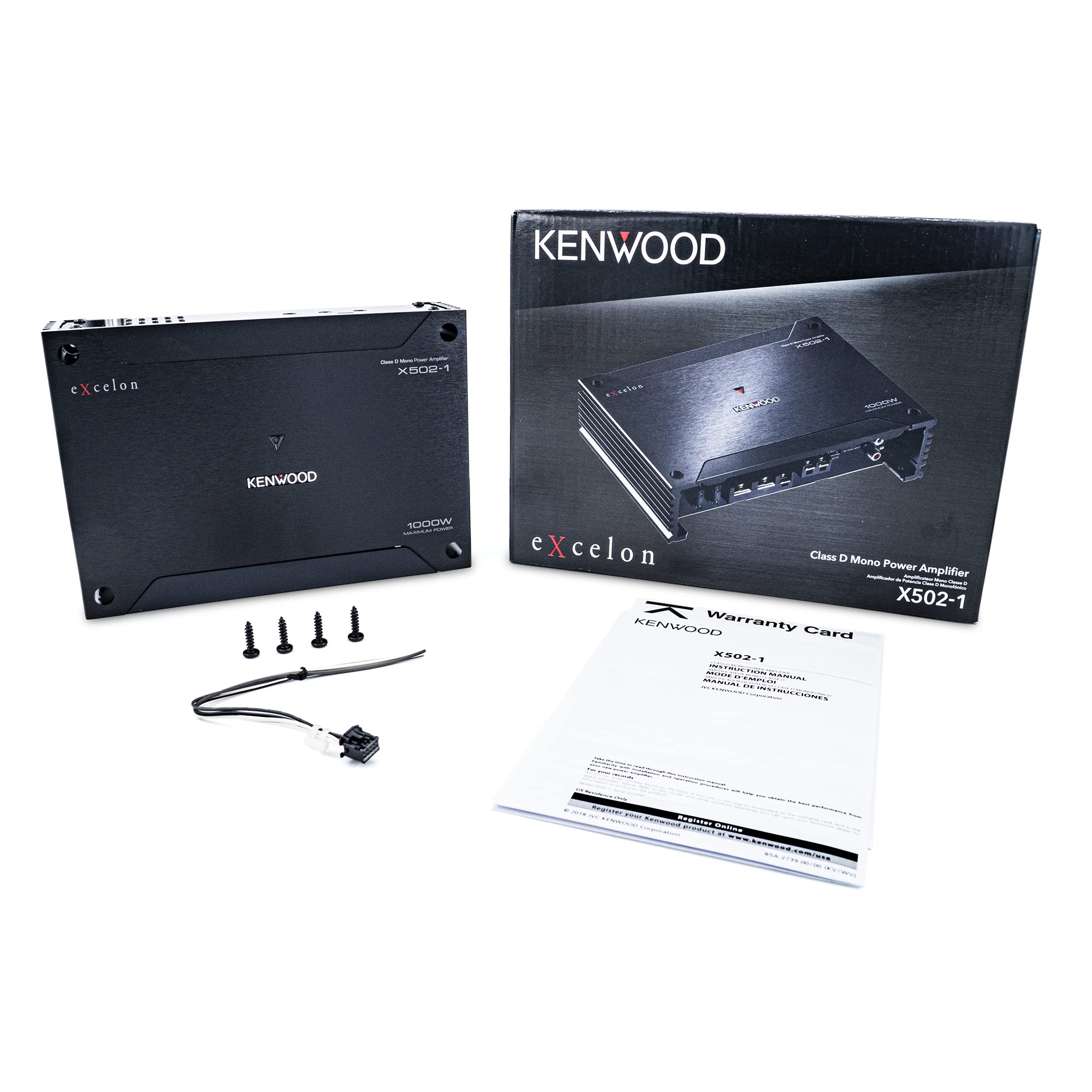 Kenwood X502 1 Excelon 500 Watt @ 2 Ohms Class D Subwoofer Amplifier