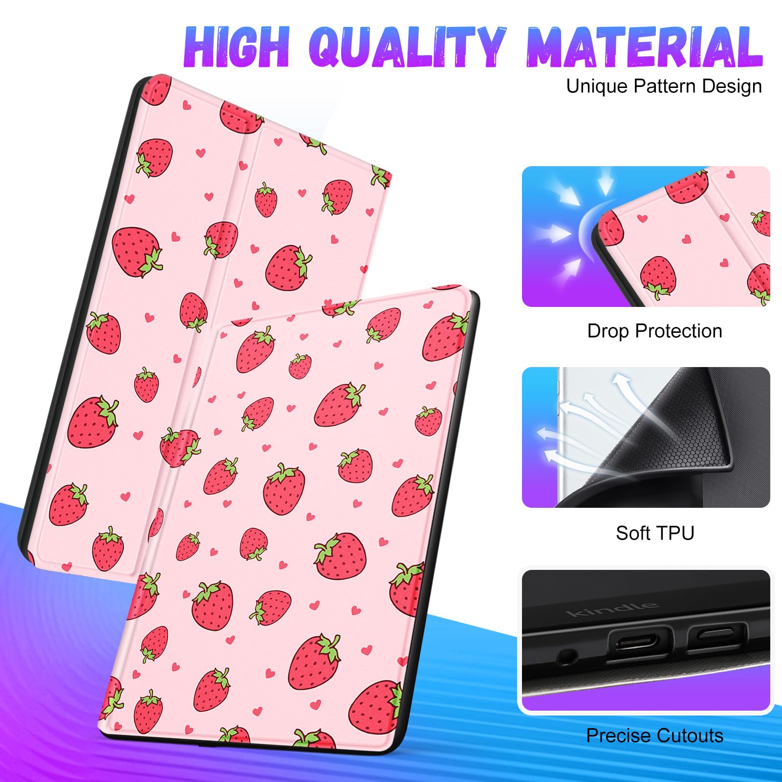 Uppuppy For Kindle Paperwhite 11Th Generation Case 6.8 Inch 2021 / Paperwhite Signature Edition Cute Women Girls Teens Unique St