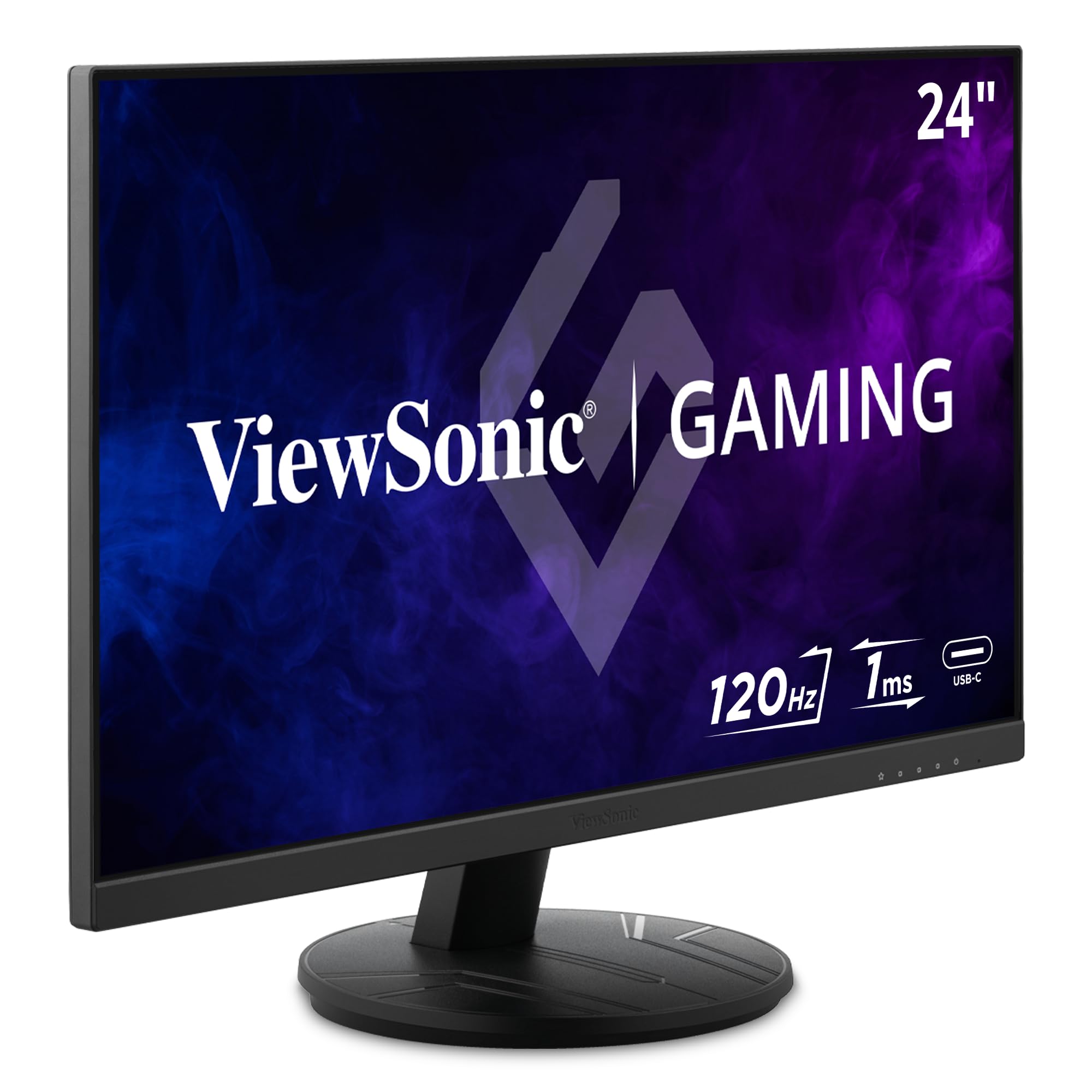 ViewSonic VX2416A 24 Inch 1080p Gaming Monitor, IPS Display with 120Hz and 1ms for Smooth Home Entertainment, Eye Care Technolog