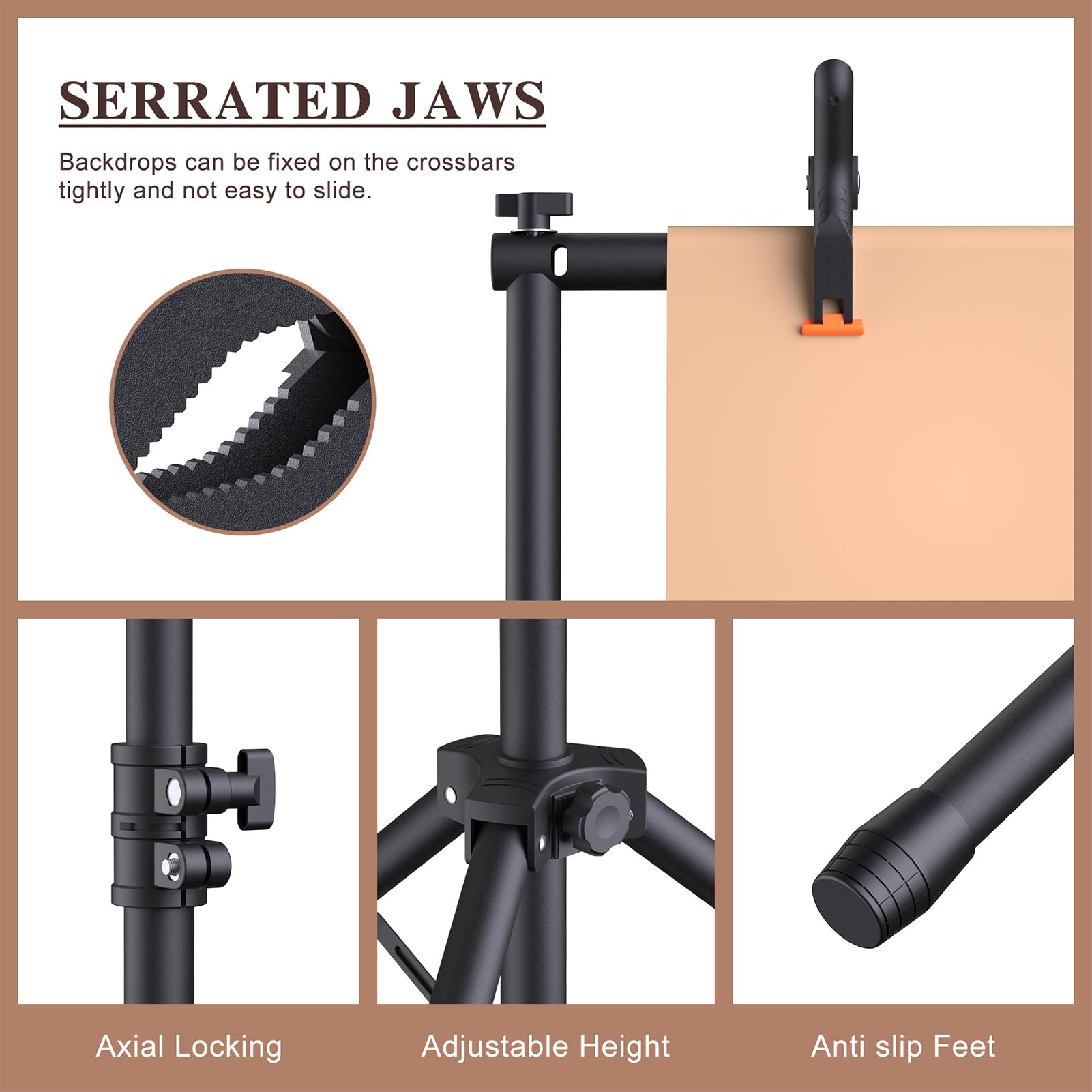 Forlogic 10X7.5Ft Backdrop Stand, Heavy Duty Adjustable Photo Back Drop Stand Kit For Parties, Photography, Banner Stand (Includ