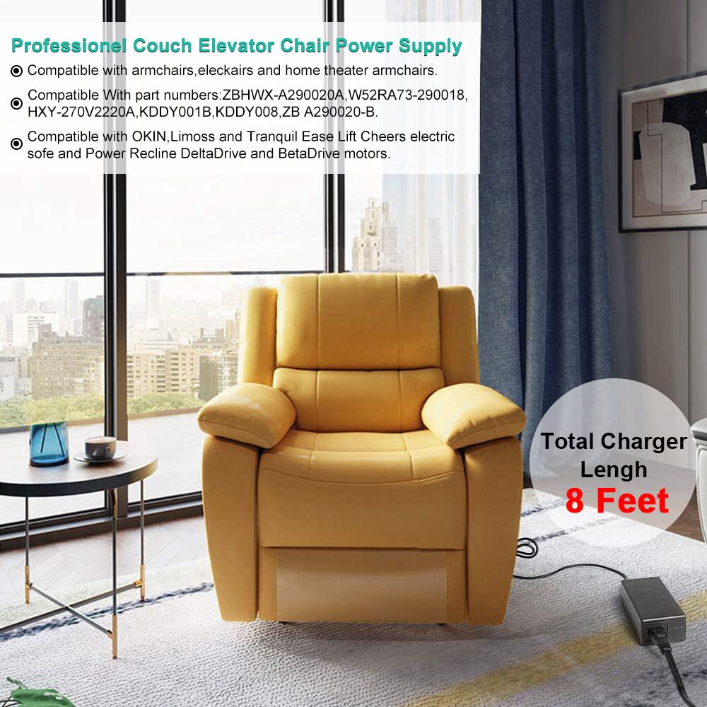 TFDirect HKY 29V AC Adapter for KD Kaidi Kddy008B Electric Recliner, Model 8541760457, Compatible Power Supply Cord