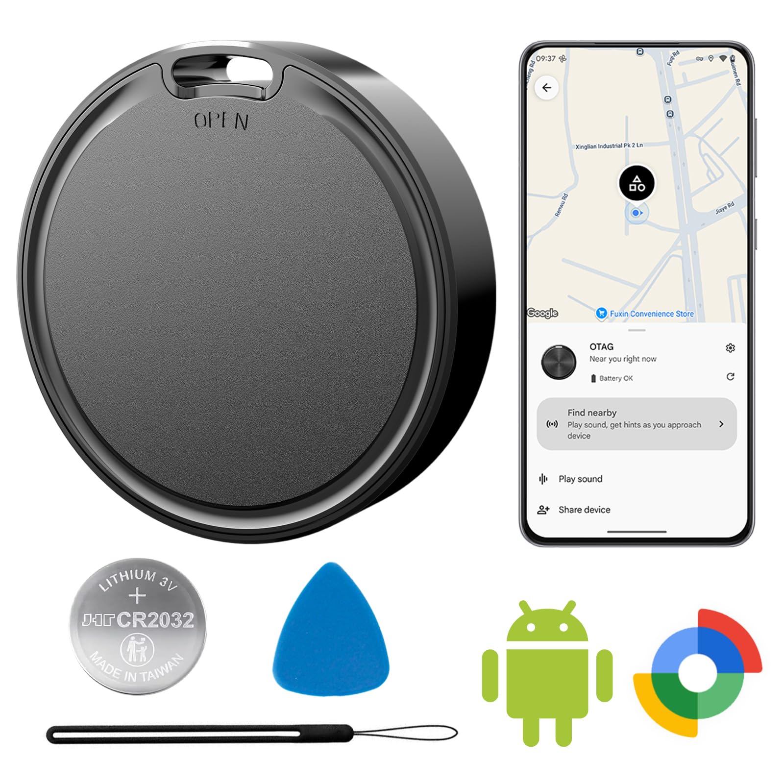Air Tags for Android,Air Tags-1 Pack Android,Android Tracker Tags,2 Year Battery Life,Google Find Trackers for GoogleS Find Hub