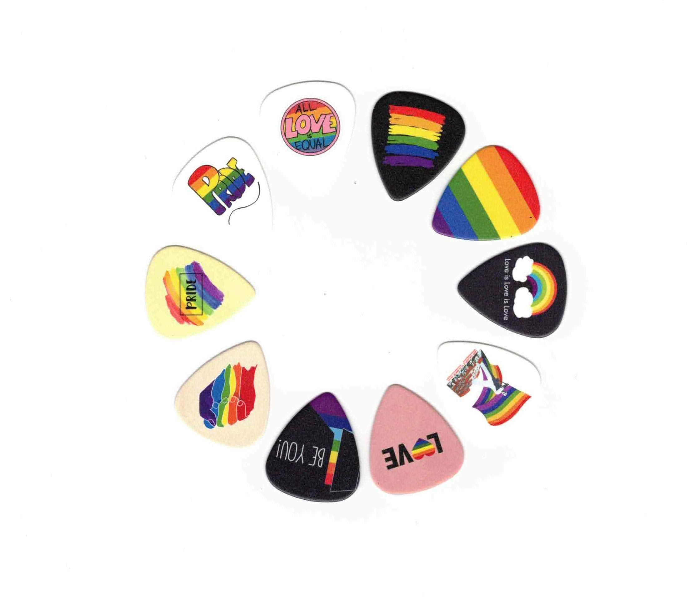 Searay Pride Guitar Picks (10 Medium Picks In A Packet)