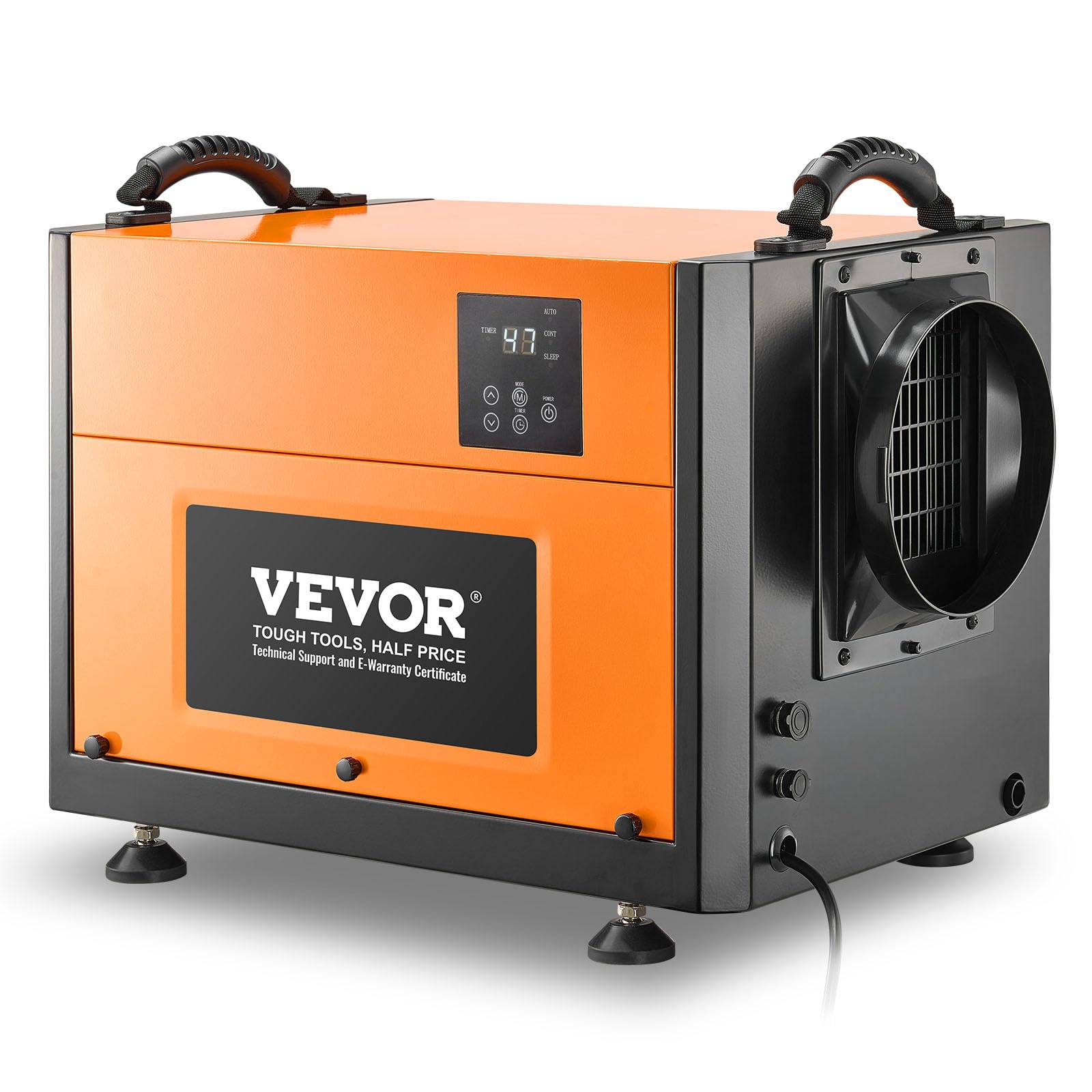 VEVOR 125 Pints Commercial Dehumidifier with Drain Hose, Portable Crawl Space Dehumidifiers for Basement Storage Room Industrial