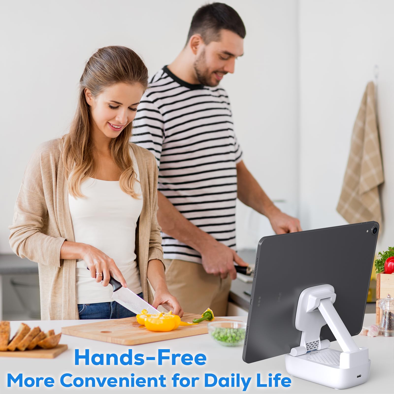 Comiso Gifts For Men Women, From Wife,Cell Phone Stand With Wireless Bluetooth Speaker, Punchy Bass & Hd Stereo Sound Speaker For Home & Outdoors Compatible With Iphone/Ipad/Samsung White