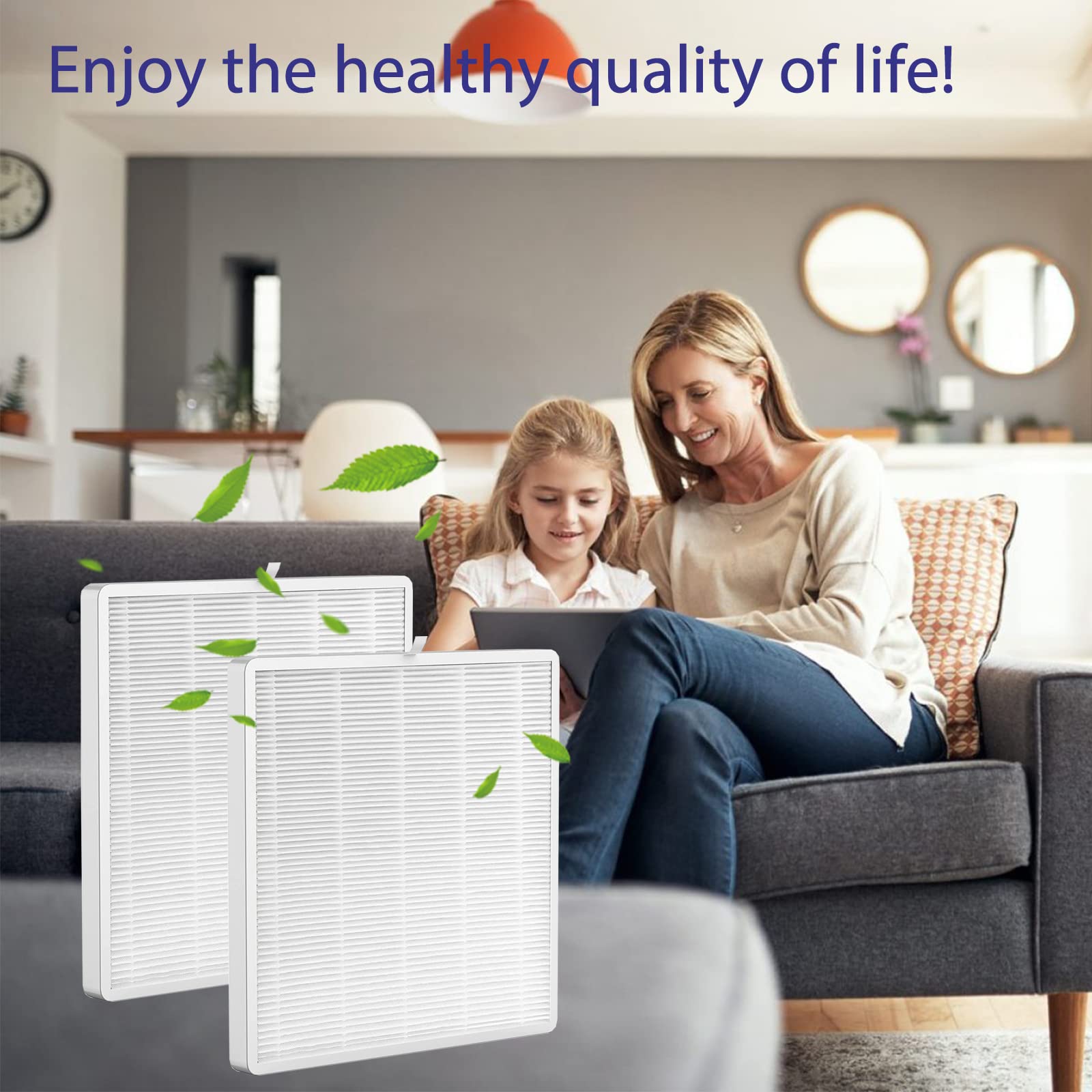 Ontheone E 300L True Hepa Replacement Filter Compatible With Mooka And Mooka Family E 300L Air Cleaner Purifier For Large Room,