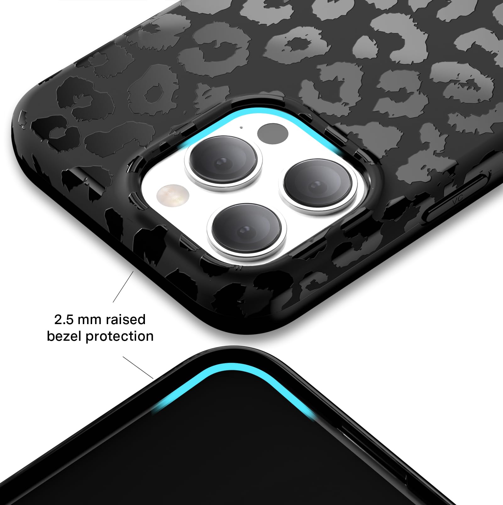 Velvet Caviar Black Leopard Cheetah Print Phone Case For Iphone 15 Pro Max For Women [8Ft Shockproof] Compatible With Magsafe