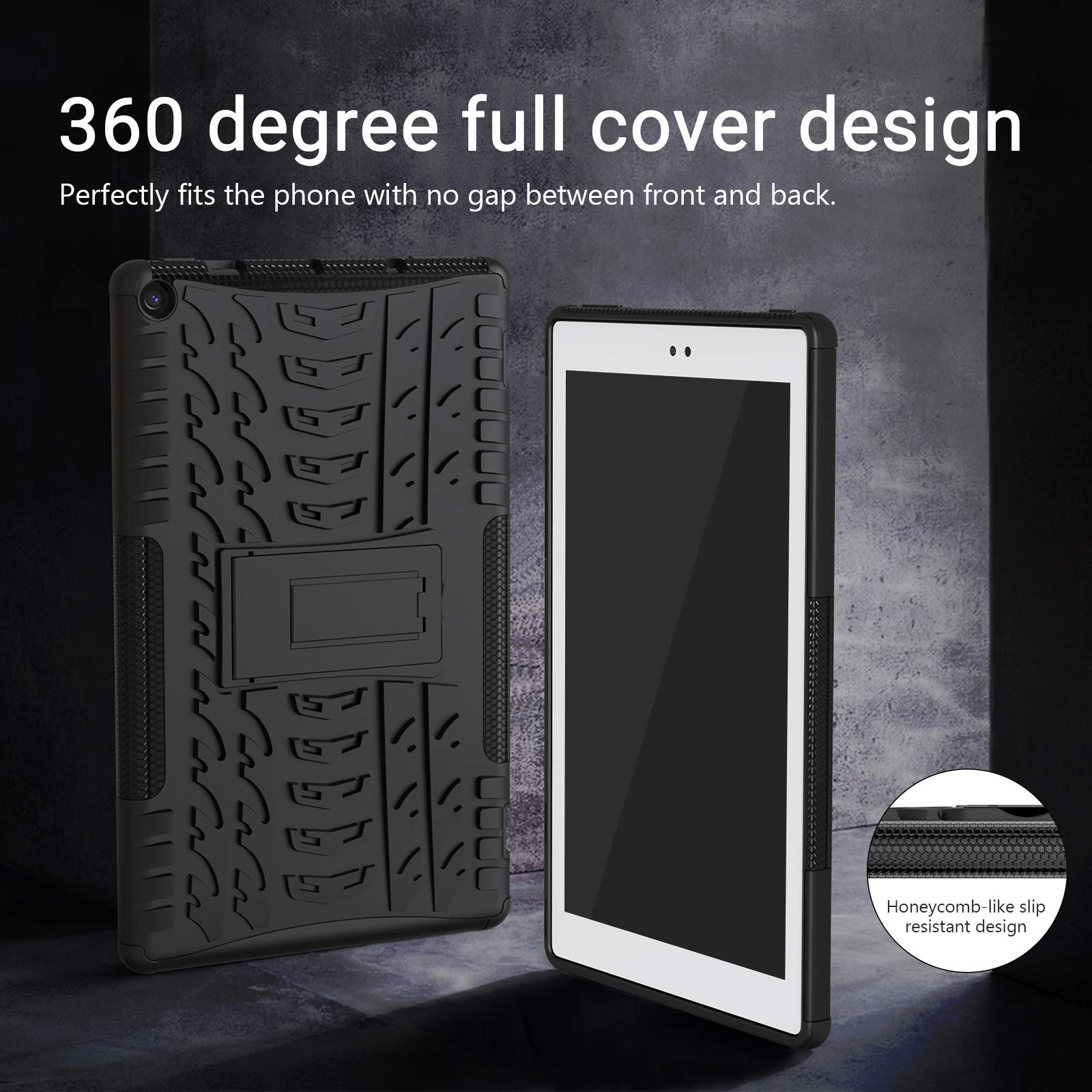 Roiskin Kickstand Case 2 Layer Heavy Duty Shockproof Kids Cover For 2019/2017 Release Tablet 10 & 10 Plus Case 9Th/7Th Generatio