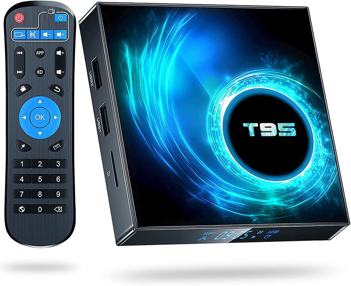 T95 Android Tv Box 10.0 2Gb Ram 16Gb Rom, 2024 Android Tv Box 4K 6K Tv Box Android Allwinner H616 Quad-Core Cortex-A53 Cpu, Android Box 2.4G/5G Wi-Fi 100M Lan Ethernet Bluetooth Smart Tv Box