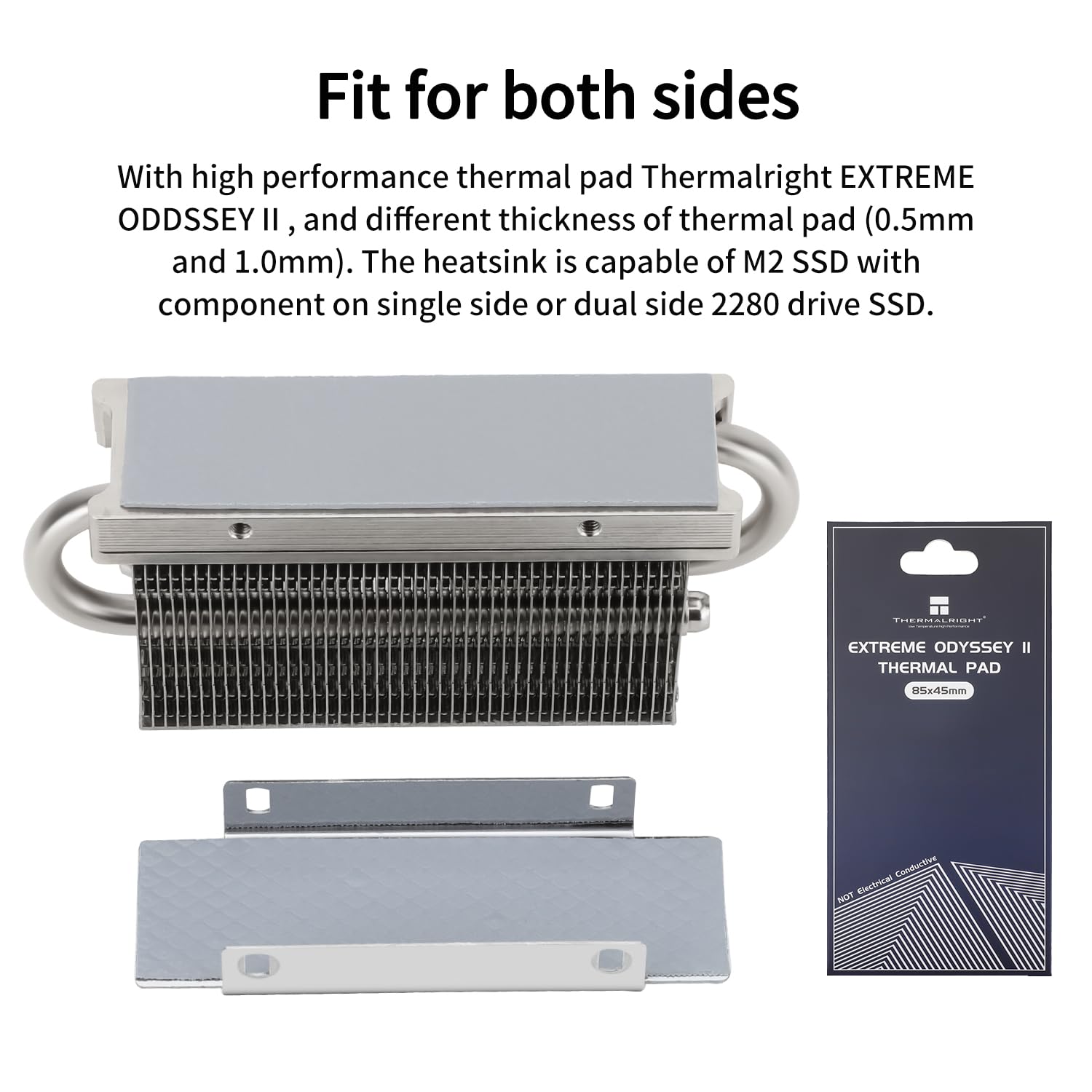 Thermalright Hr10 2280 Ssd Heatsink Cooling,Double Sided Heat Sink,4  5Mm Heatpipes, With Thermal Silicone Pad For 2280 Ssd Pc A