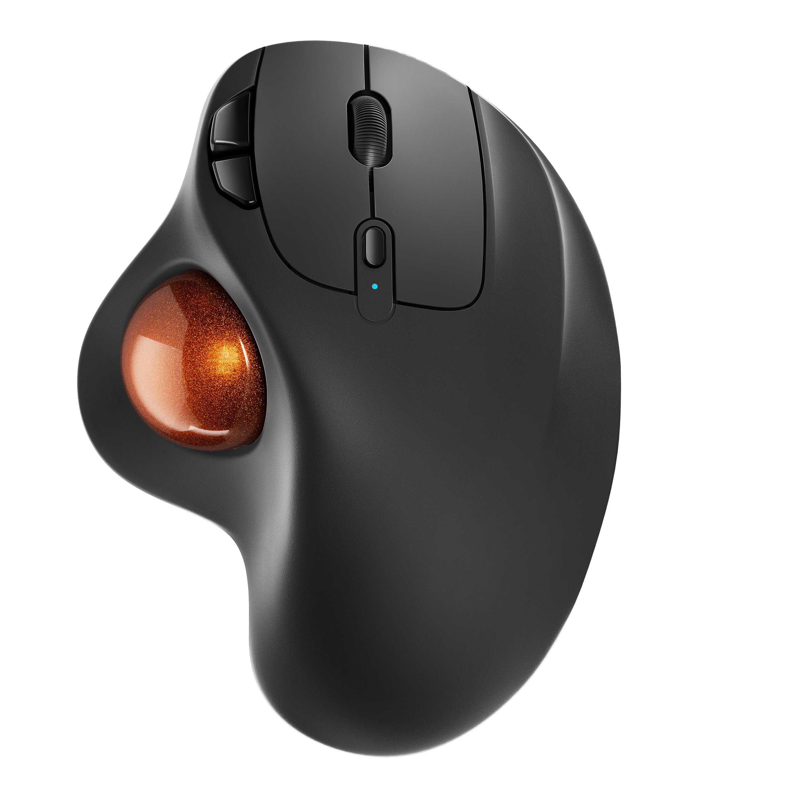 Nulea M501 Wireless Trackball Mouse, Rechargeable Ergonomic, Easy Thumb Control, Precise & Smooth Tracking, 3 Device Connection