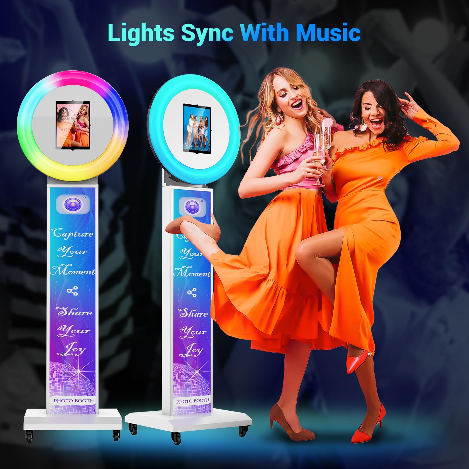 Jiyang Photo Booth Compatible With Ipad 12.9In 11In 10.9In 10.2In Portable Photo Booth Machine For Ipad With Software App Contro