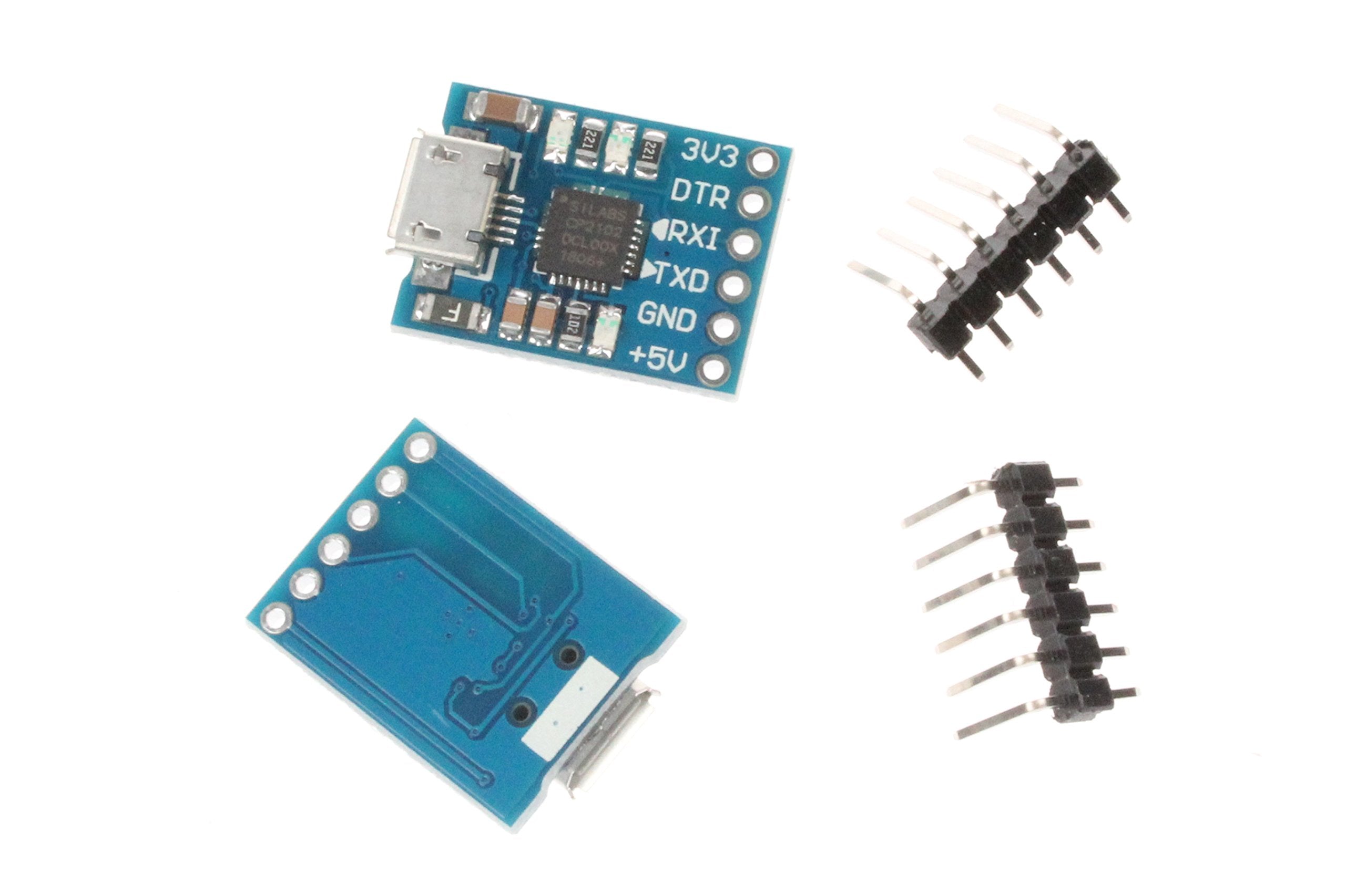 Noyito Cp2102 Micro Usb To Ttl Serial Module Uart 6 Pin Serial Converter Stc Downloader (Pack Of 2)