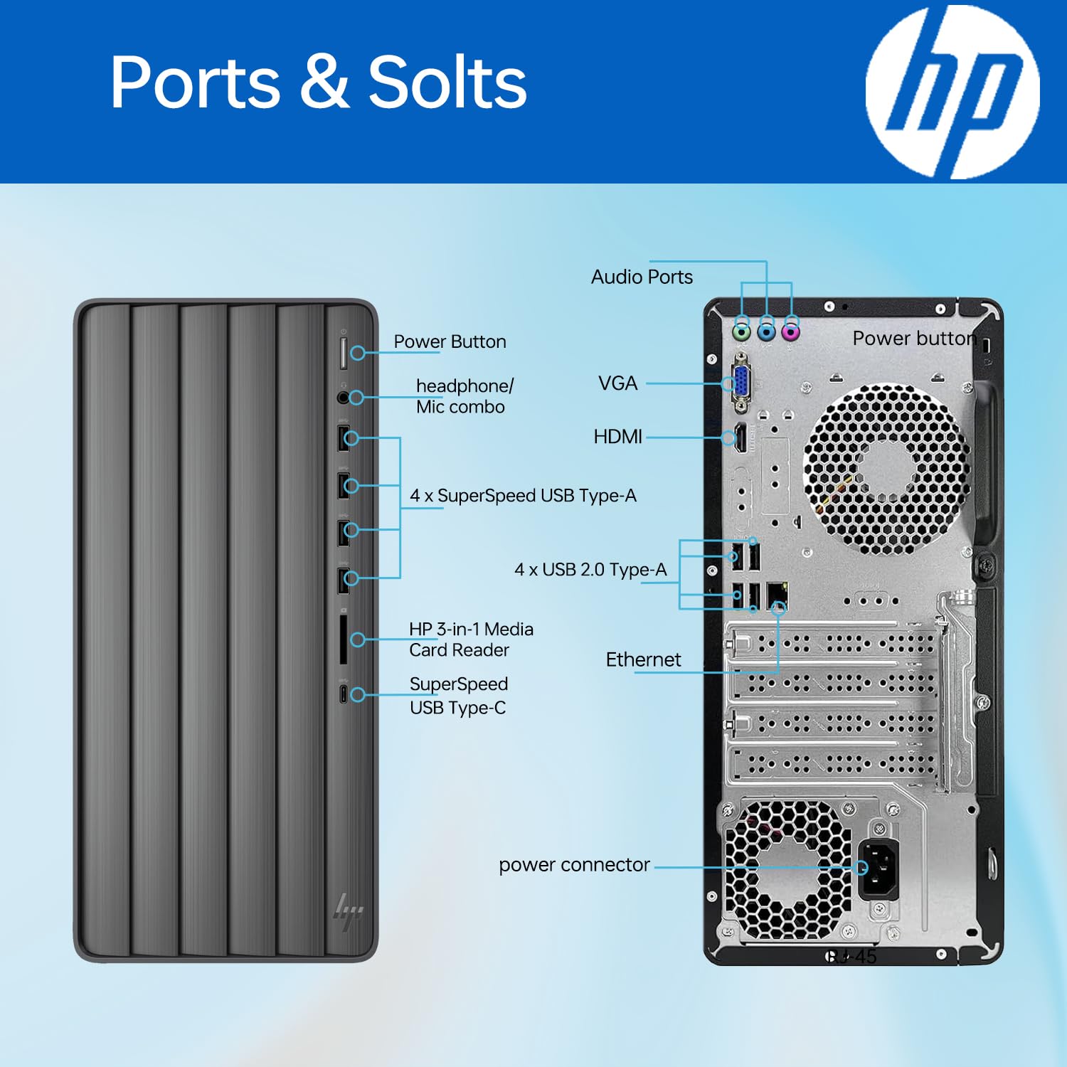 Hp Envy Tower Desktop, Intel I7-14700 (20 Cores, 32Gb Ram, 2Tb Ssd, Wi-Fi 6, Windows 11 Home, Black, With Adata 512 External Ssd