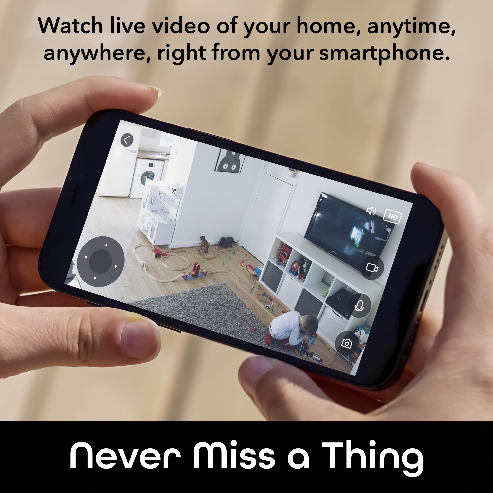 Scope Indoor 1080P Hd Smart Auto Tracking Security Camera, White, Motion Only