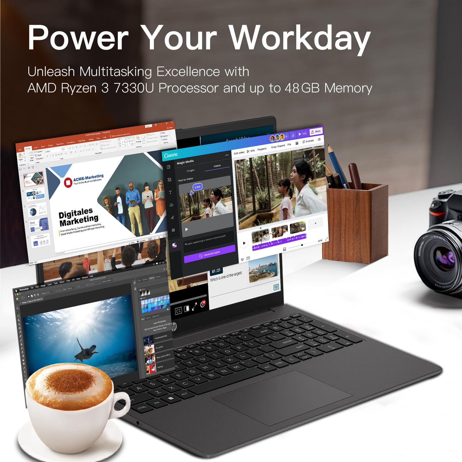 Hp Laptop | 15.6'' Fhd Display (1920X1080) | Amd Ryzen 3 7330U | Wi-Fi 6 Bluetooth 5.3 | Long Battery Life | Ethernet Port | Win