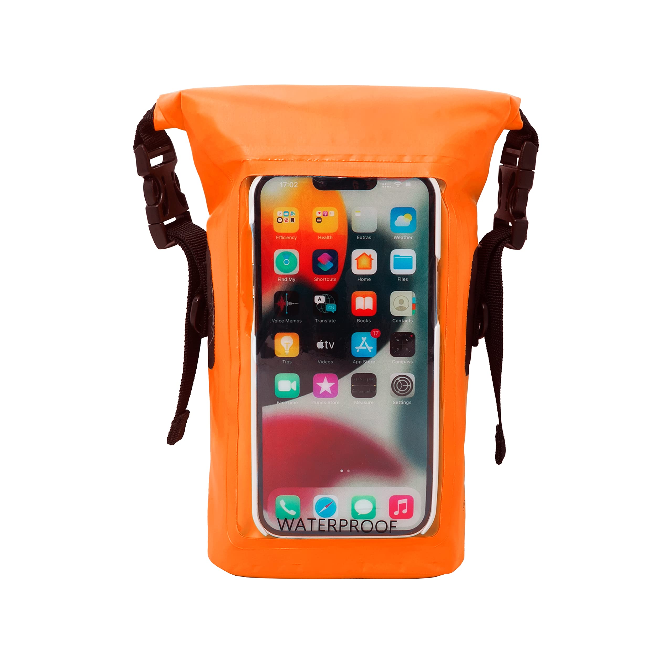 Geckobrands Waterproof Phone Tote With 2L Dry Bag And Adjustable Strap   Protect Your Phone And Valuables While On The Go Neon O