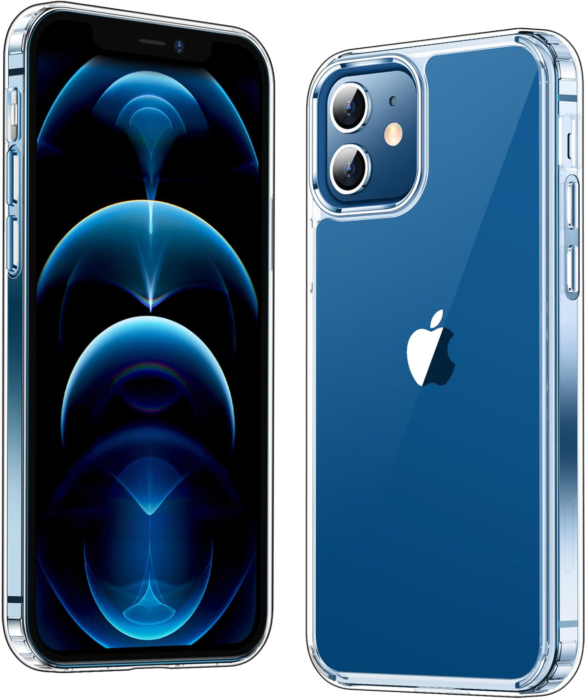 Temdan Iphone 12/12 Pro Case, [Not Yellowing] [Ultra Slim] Lightweight & Thin, Shockproof Protective, Screen & Camera Protection