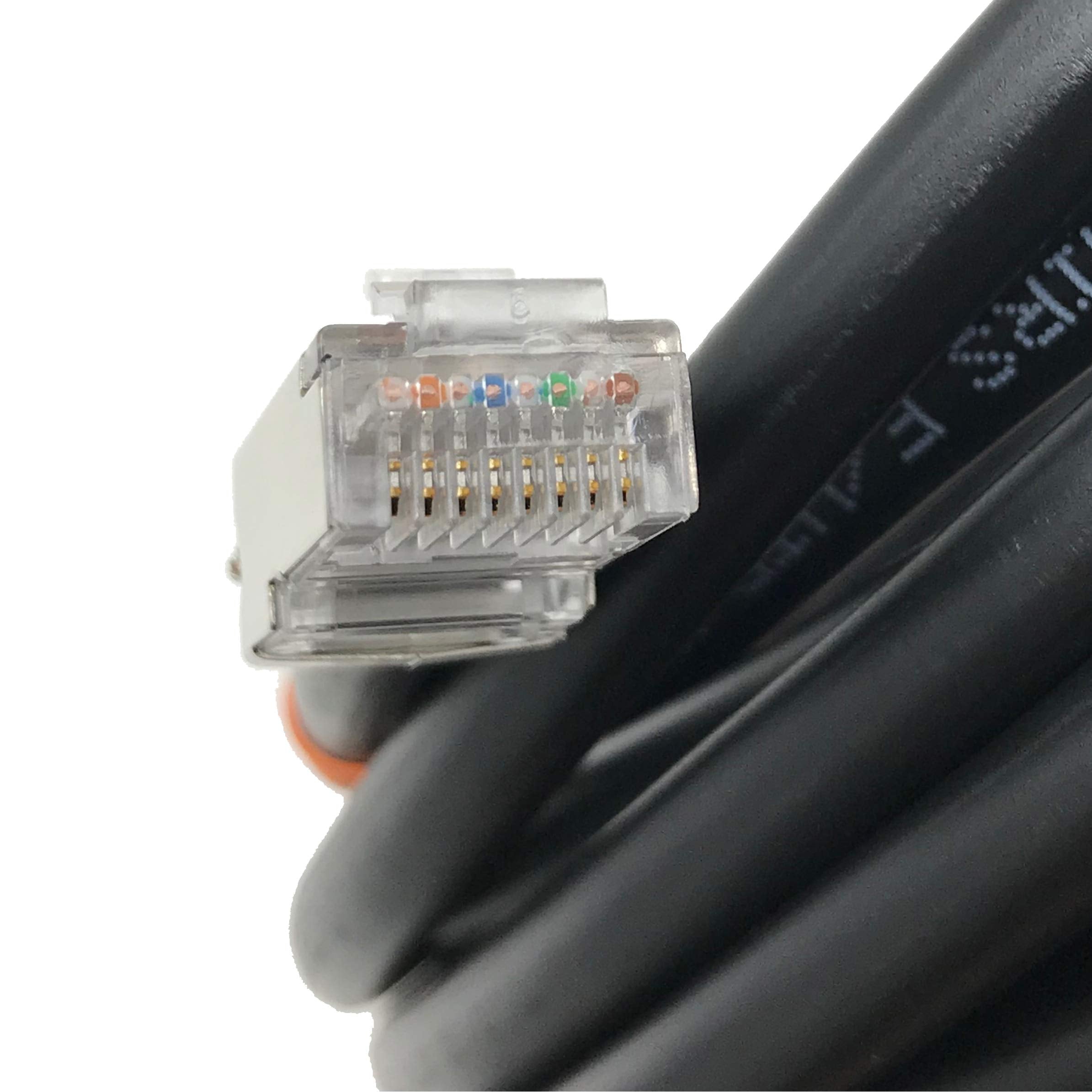 Jefa Tech Outdoor Shielded Cat5E Assembly - 50 Feet - Toughcable Connectors