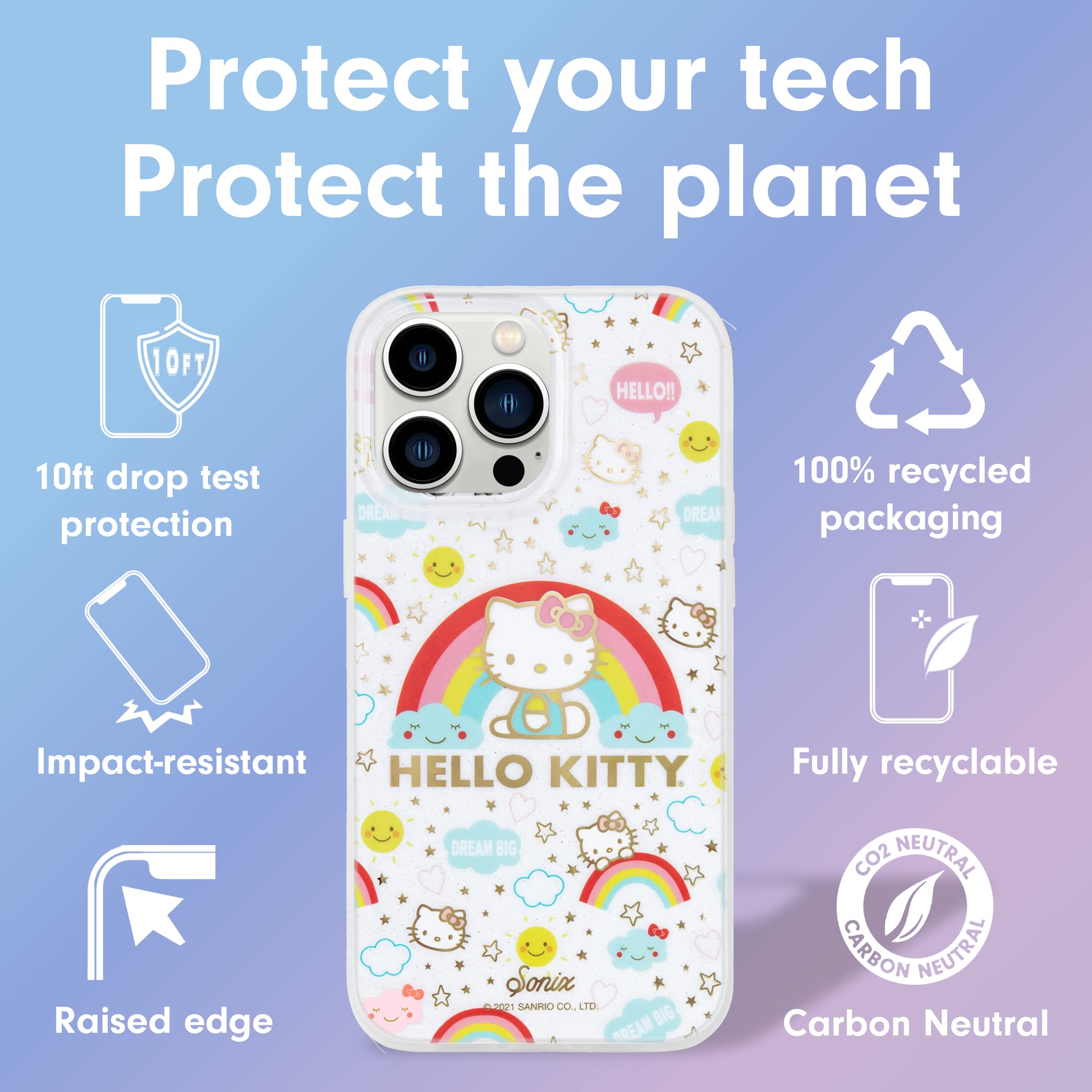 Sonix X Sanrio Case For Iphone 13 Pro | Compatible With Magsafe | 10Ft Drop Tested | Cosmic Hello Kitty