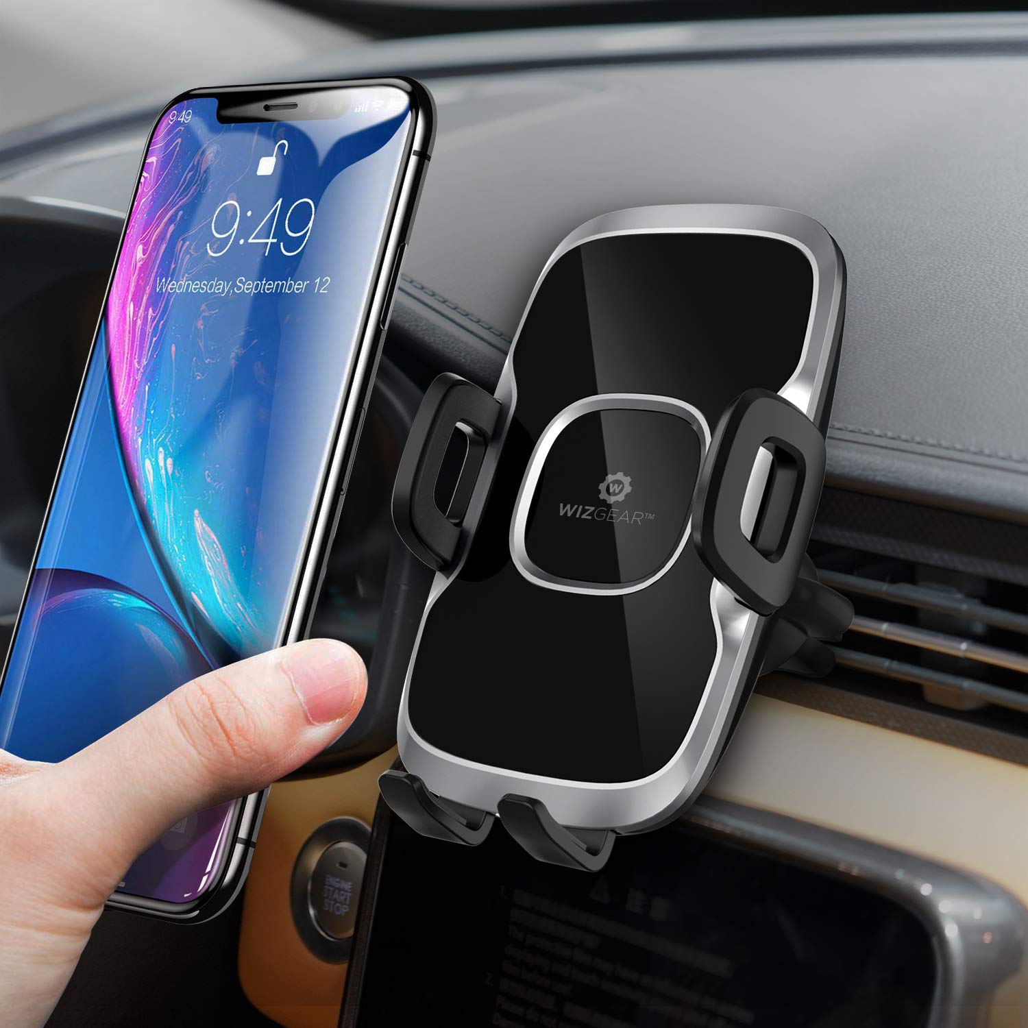 Phone Holder For Car, Wizgear Car Phone Mount Air Vent Cell Phone Holder For Car, Air Vent Phone Holder For Car With Twist Lock