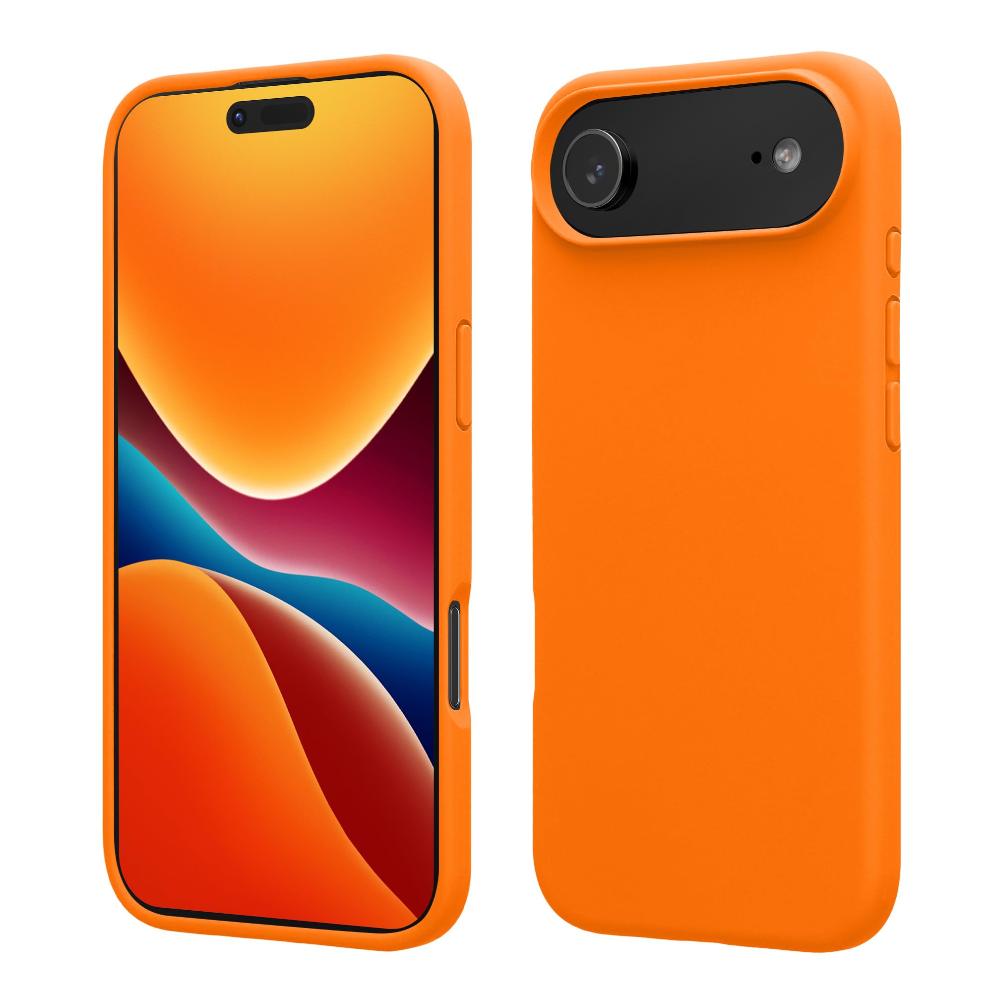 kwmobile Case Compatible with Apple iPhone Air Case - TPU Silicone Phone Cover with Soft Finish - Fruity Orange