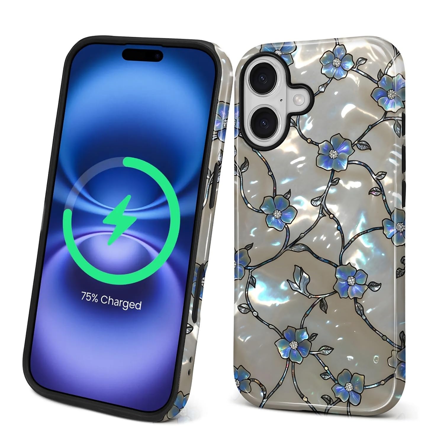 Flivro Magnetic Case for iPhone 17, Compatible with Magsafe PC Hard Shell & Silicone Inner Bumper Anti-Scratch Full-Body Cover S