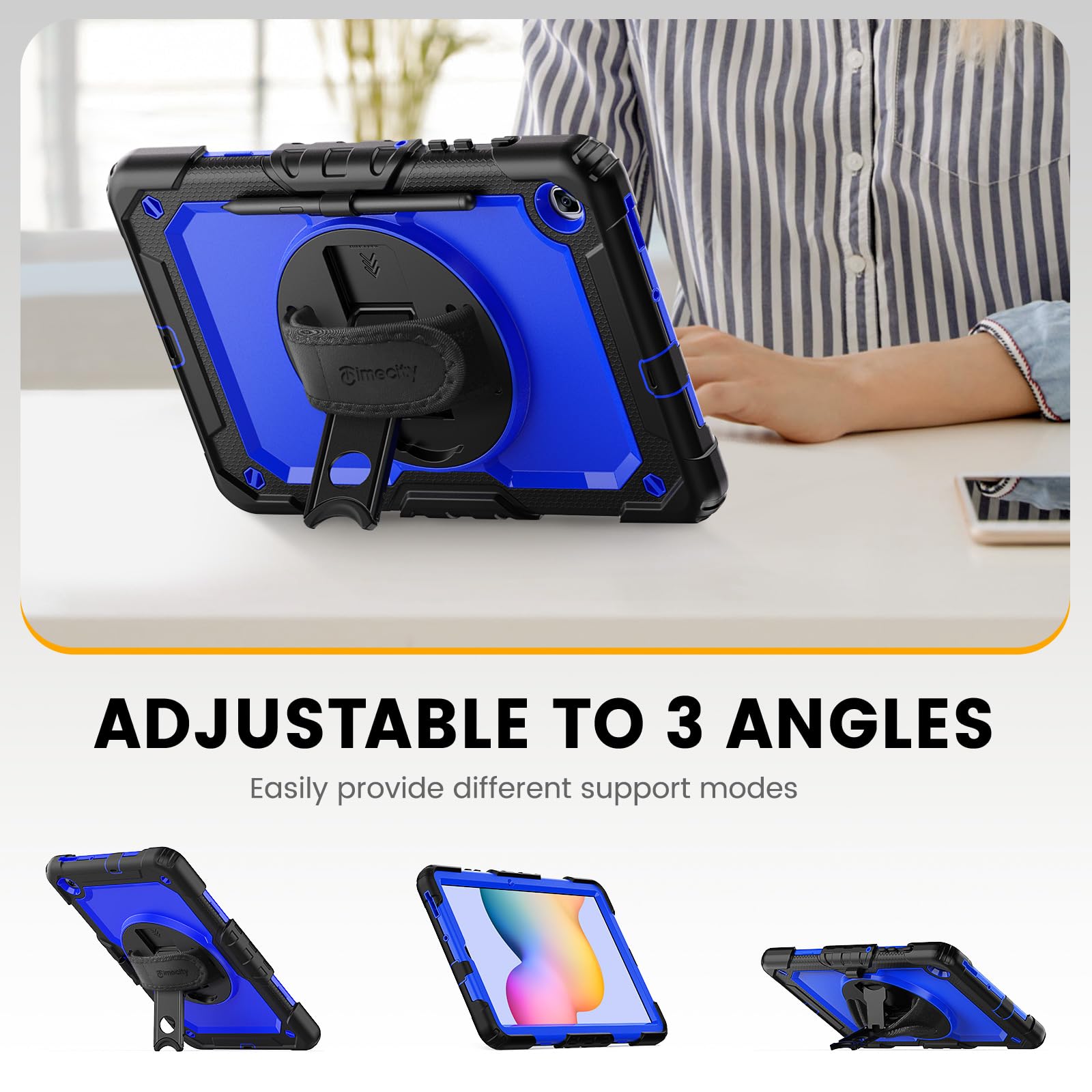 Timecity Case For Samsung Galaxy Tab S6 Lite 10.4  2024/2022/2020 (Sm-P620/ P625/ P610/ P615), With Built-In Screen Protector&36